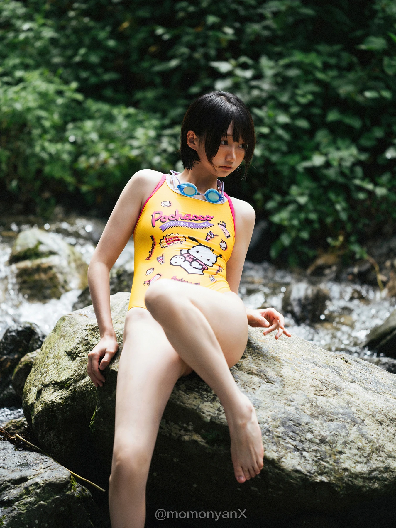 Shizuku しずく, 写真集 Fantia 原魔物喵 「夏の小川」 Set.01 - P18