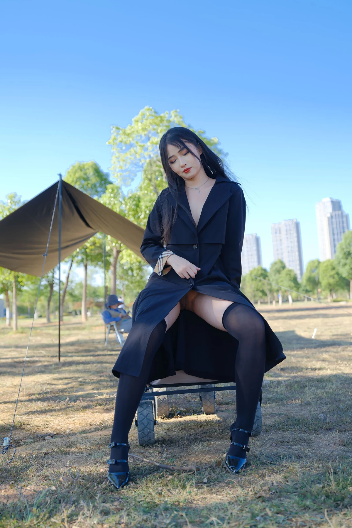 小泽 – 黑丝御姐 户外露出 Set.02 - P10