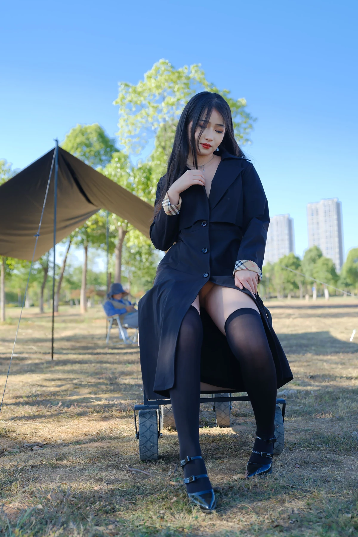 小泽 – 黑丝御姐 户外露出 Set.02 - P3