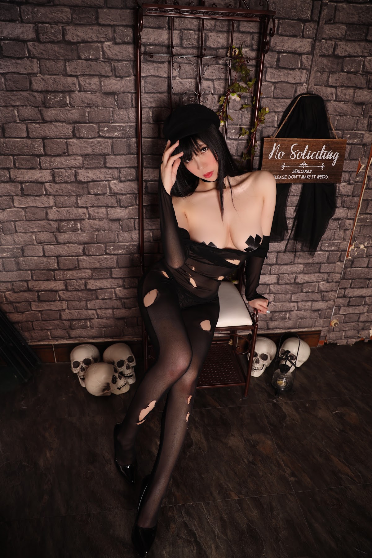 Coser@Kano Nozomi (鹿野希) Vol.03 黑丝套装 - P129
