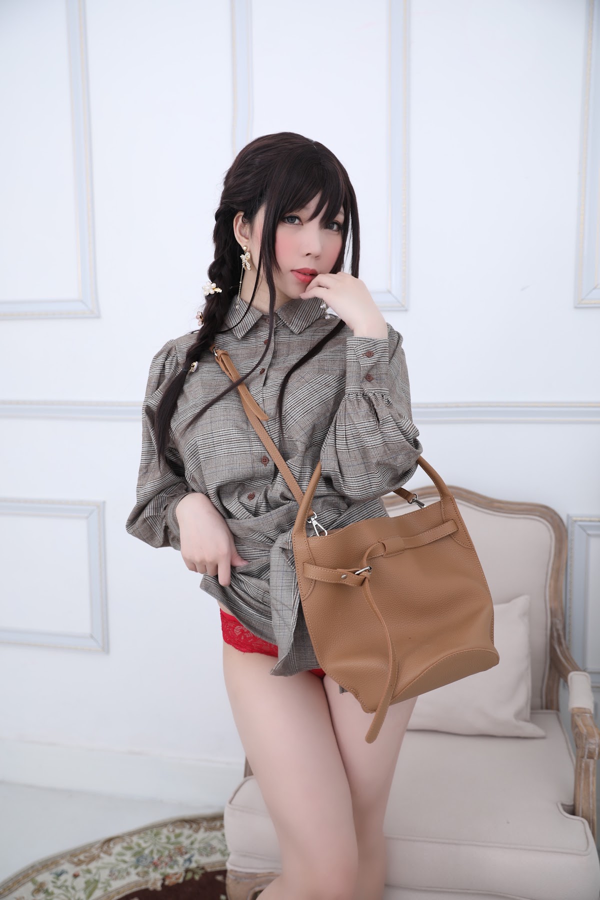 Coser@Kano Nozomi (鹿野希) Vol.04 格子衬衫 - P153