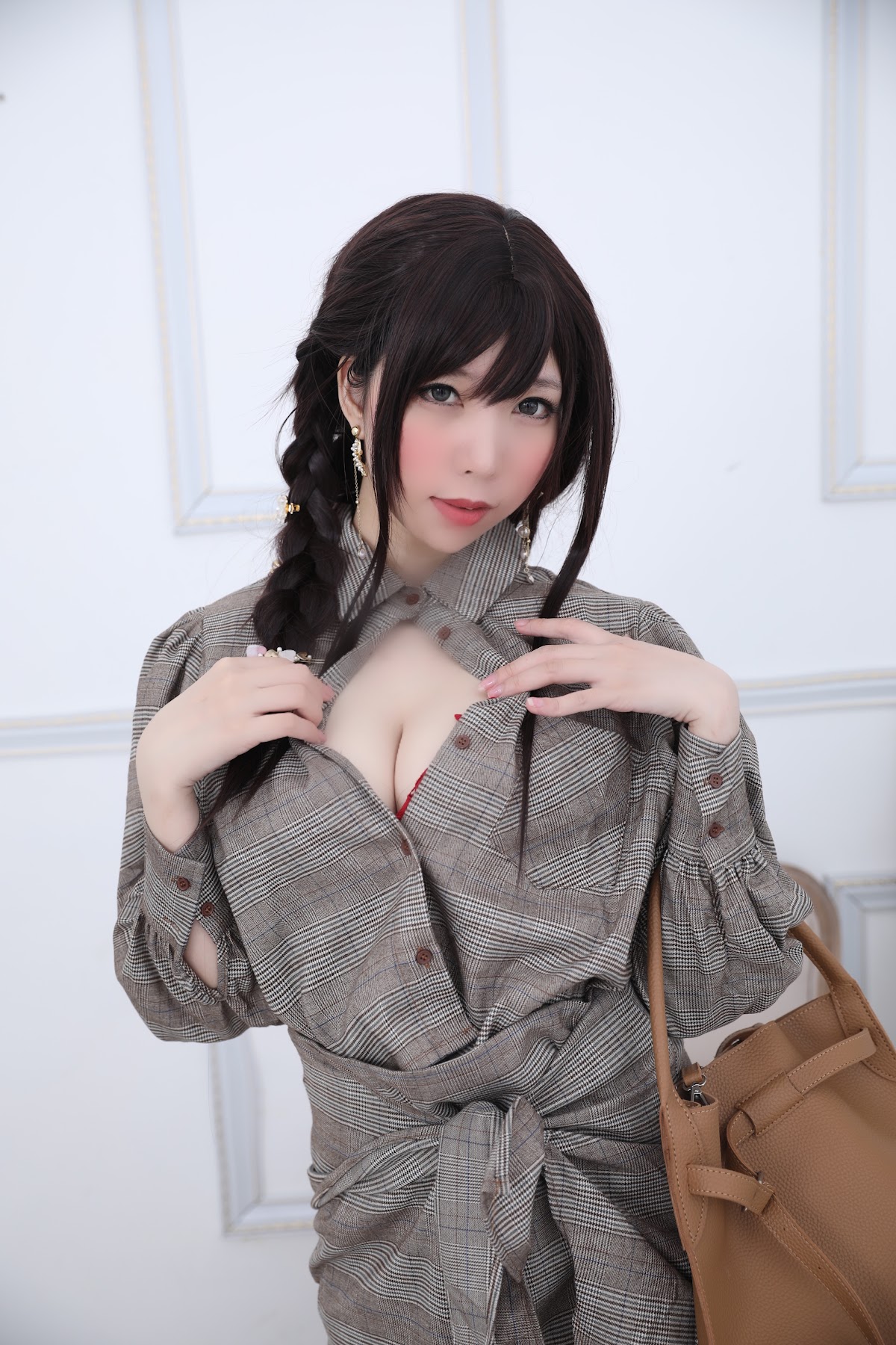 Coser@Kano Nozomi (鹿野希) Vol.04 格子衬衫 - P162