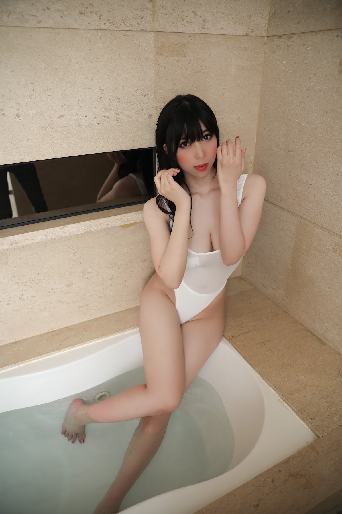 Coser@Kano Nozomi (鹿野希) Vol.07 白色高叉泳装 - P40