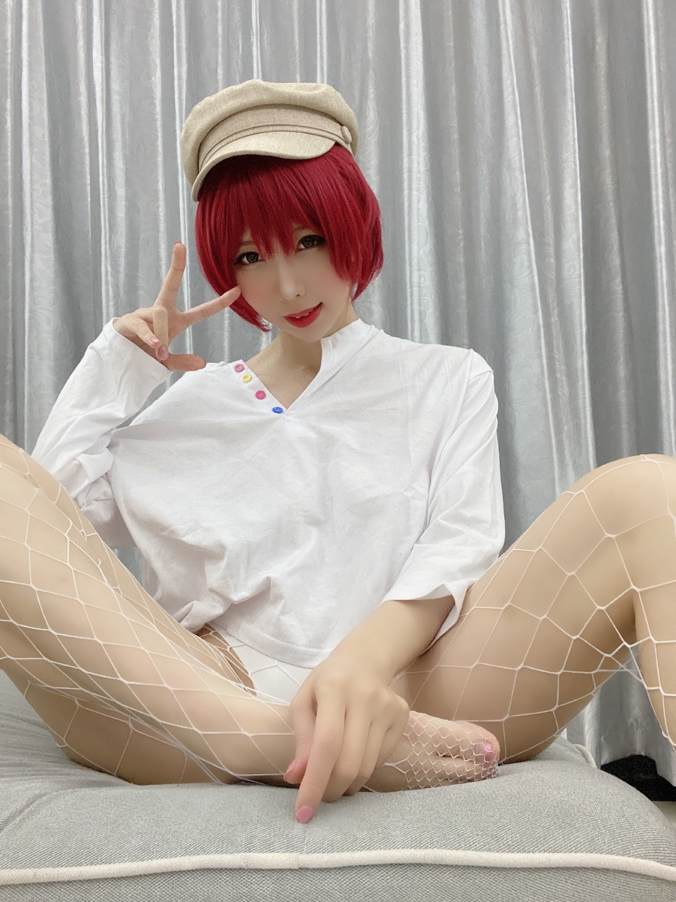 Coser@Kano Nozomi (鹿野希) Vol.10 红发白网袜 - P31