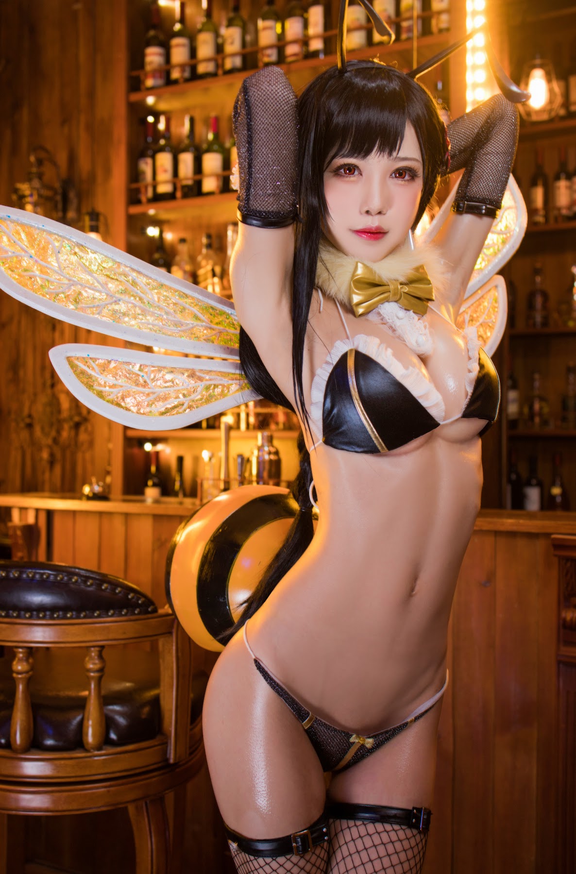 Coser@水淼Aqua Vol.067 婚纱+黑皮蜜蜂 - P10