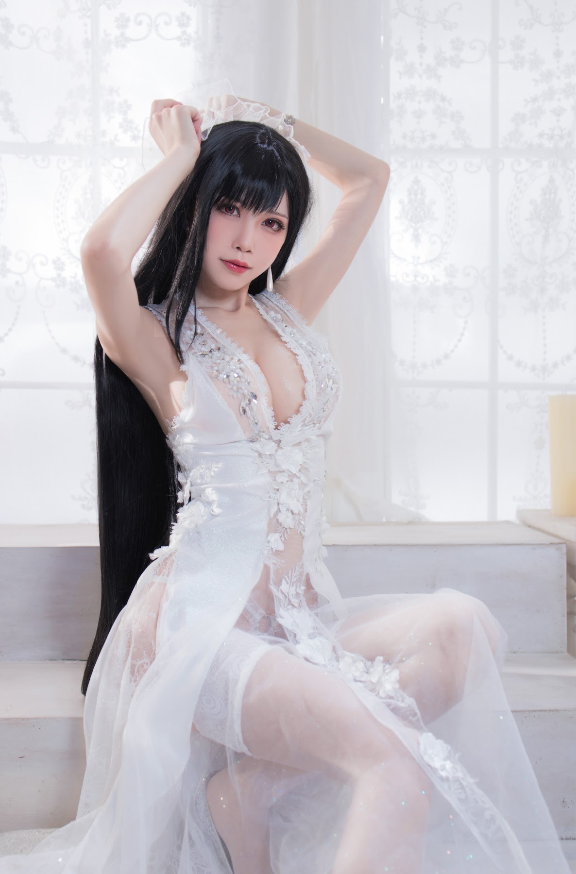 Coser@水淼Aqua Vol.067 婚纱+黑皮蜜蜂 - P11