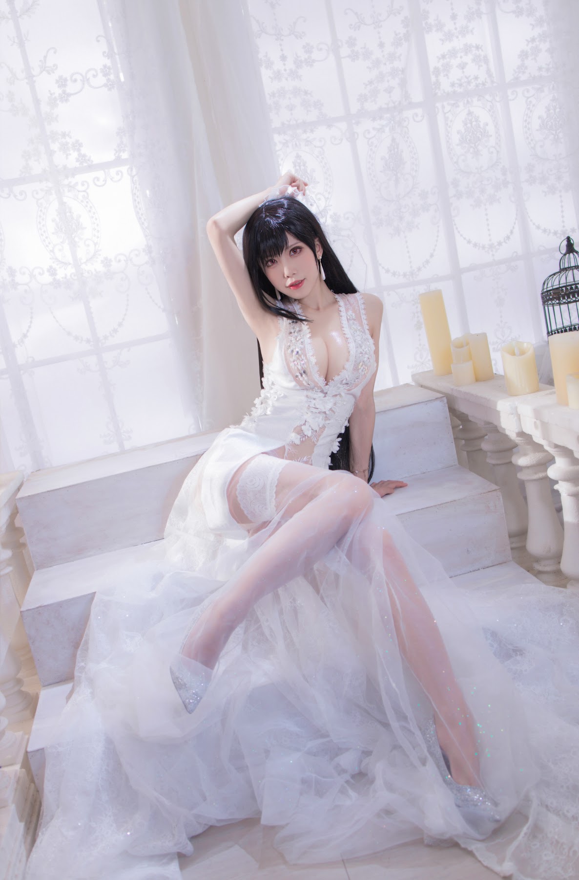 Coser@水淼Aqua Vol.067 婚纱+黑皮蜜蜂 - P22