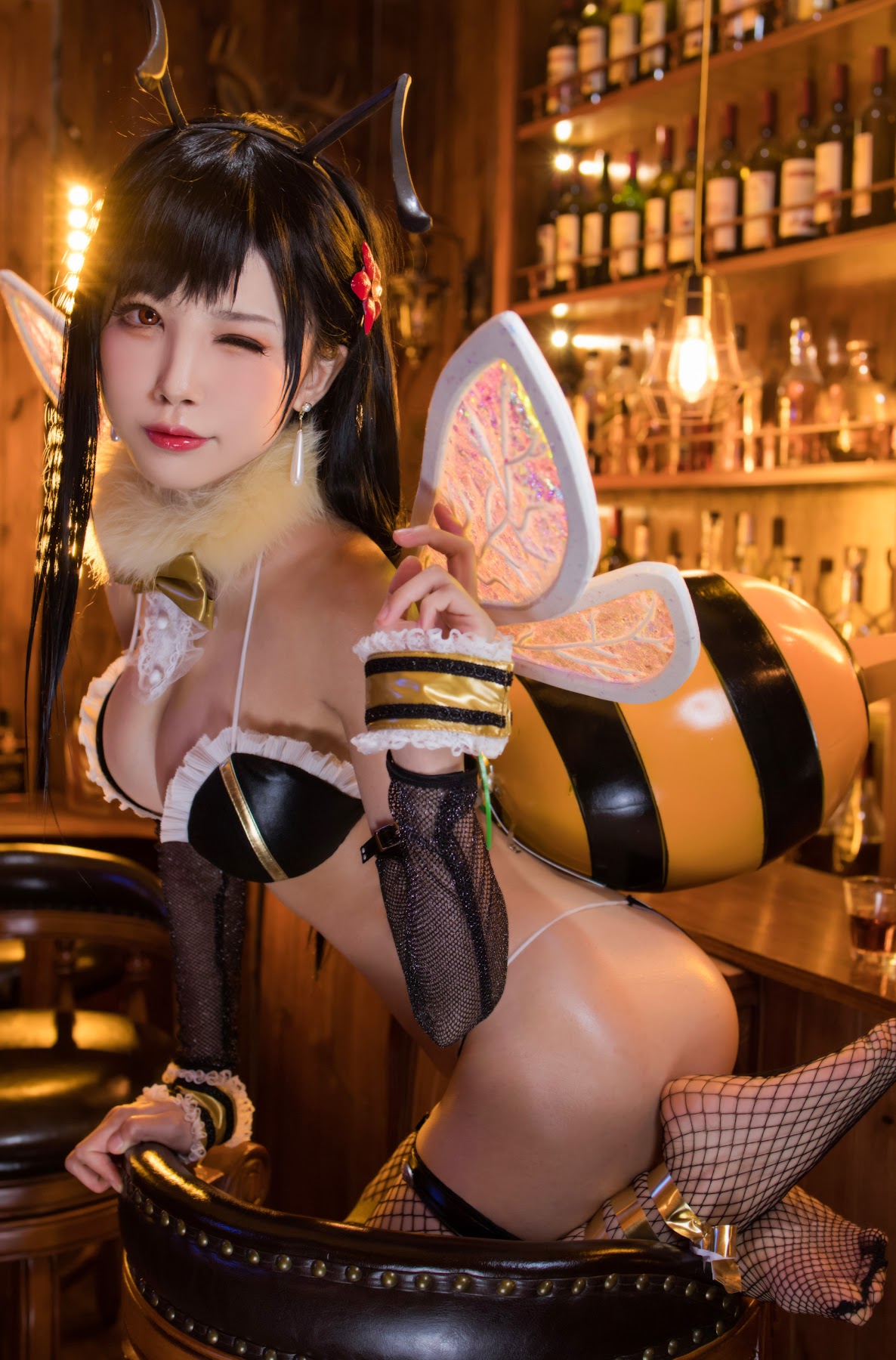 Coser@水淼Aqua Vol.067 婚纱+黑皮蜜蜂 - P27