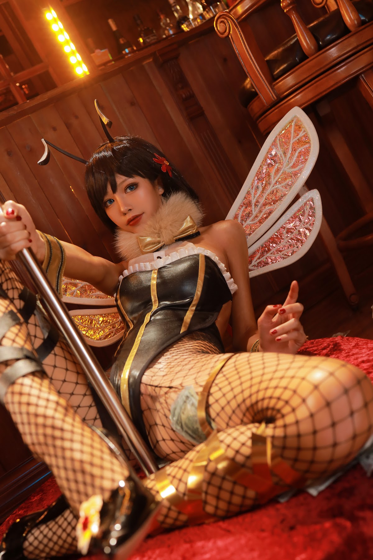 Coser@水淼Aqua Vol.067 婚纱+黑皮蜜蜂 - P78