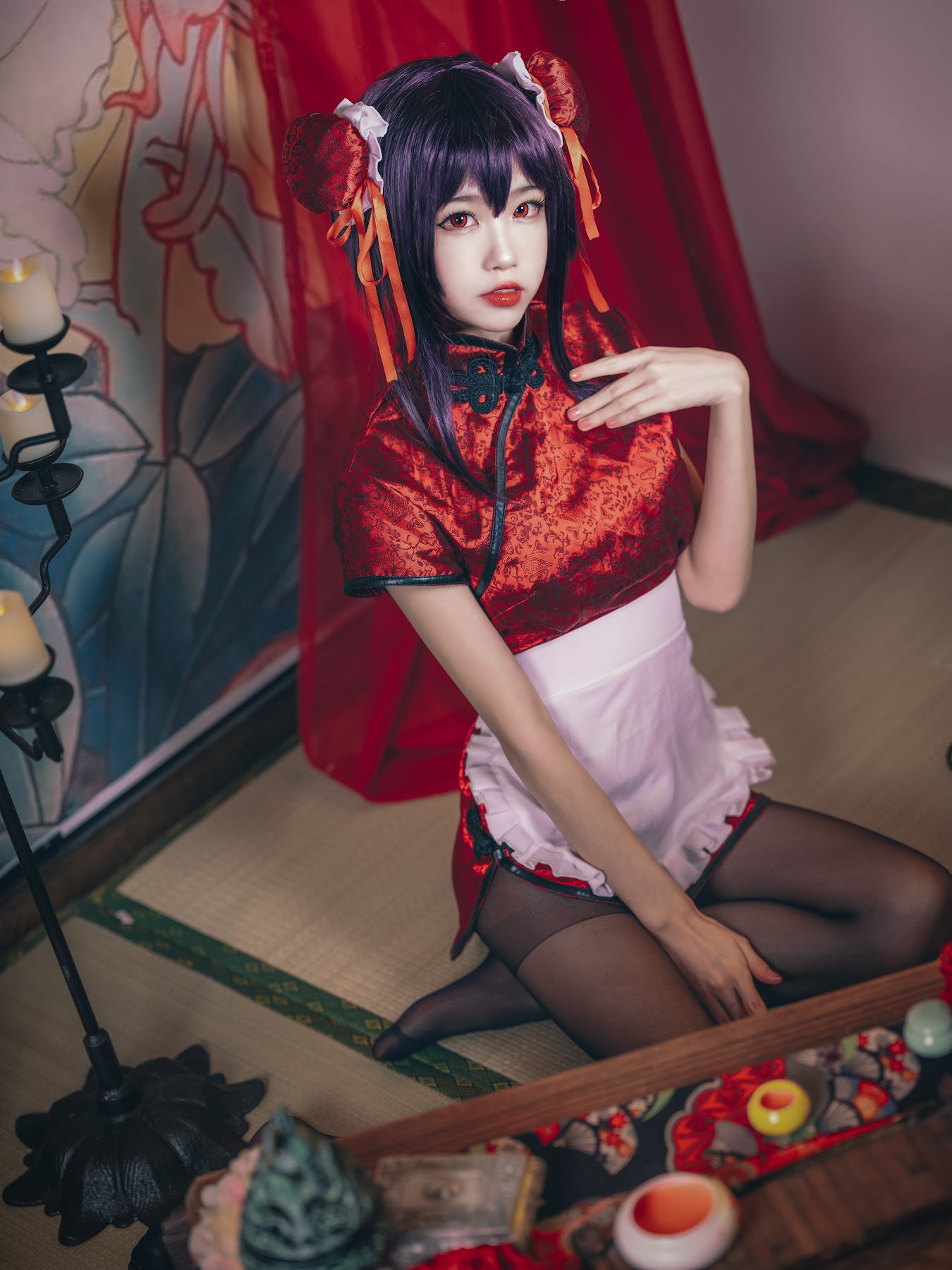 Coser@水淼Aqua Vol.029 霞之丘诗羽 旗袍 - P1