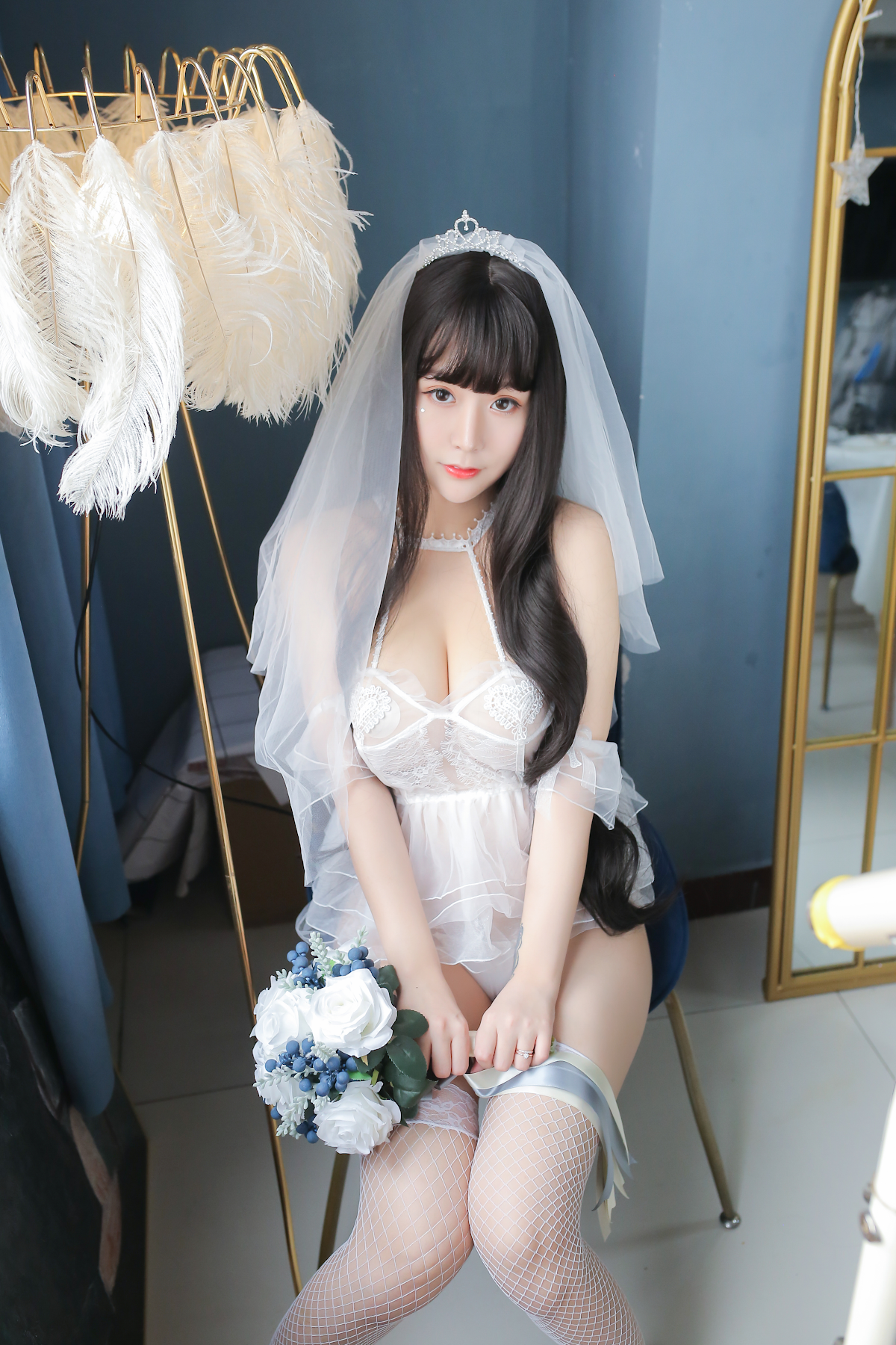 Coser@Mao Jiu Jiang Sakura (猫九酱Sakura) – 猫妹花嫁 - P7