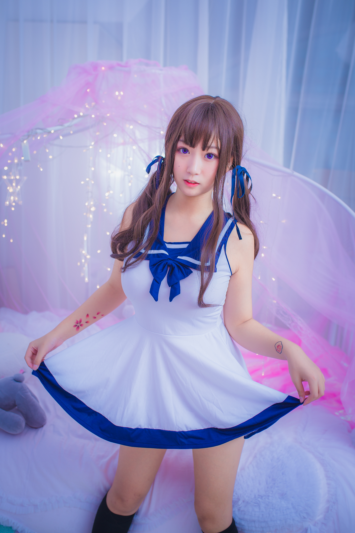 Coser@Mao Jiu Jiang Sakura (猫九酱Sakura) – 连衣水手服 - P9