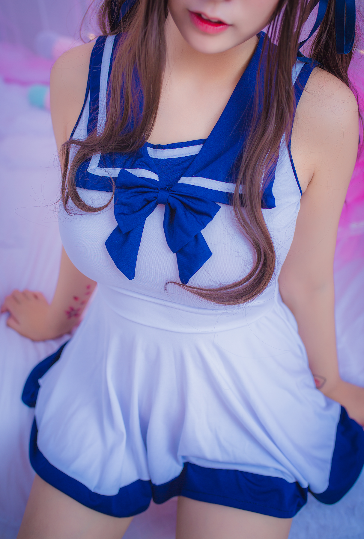 Coser@Mao Jiu Jiang Sakura (猫九酱Sakura) – 连衣水手服 - P11