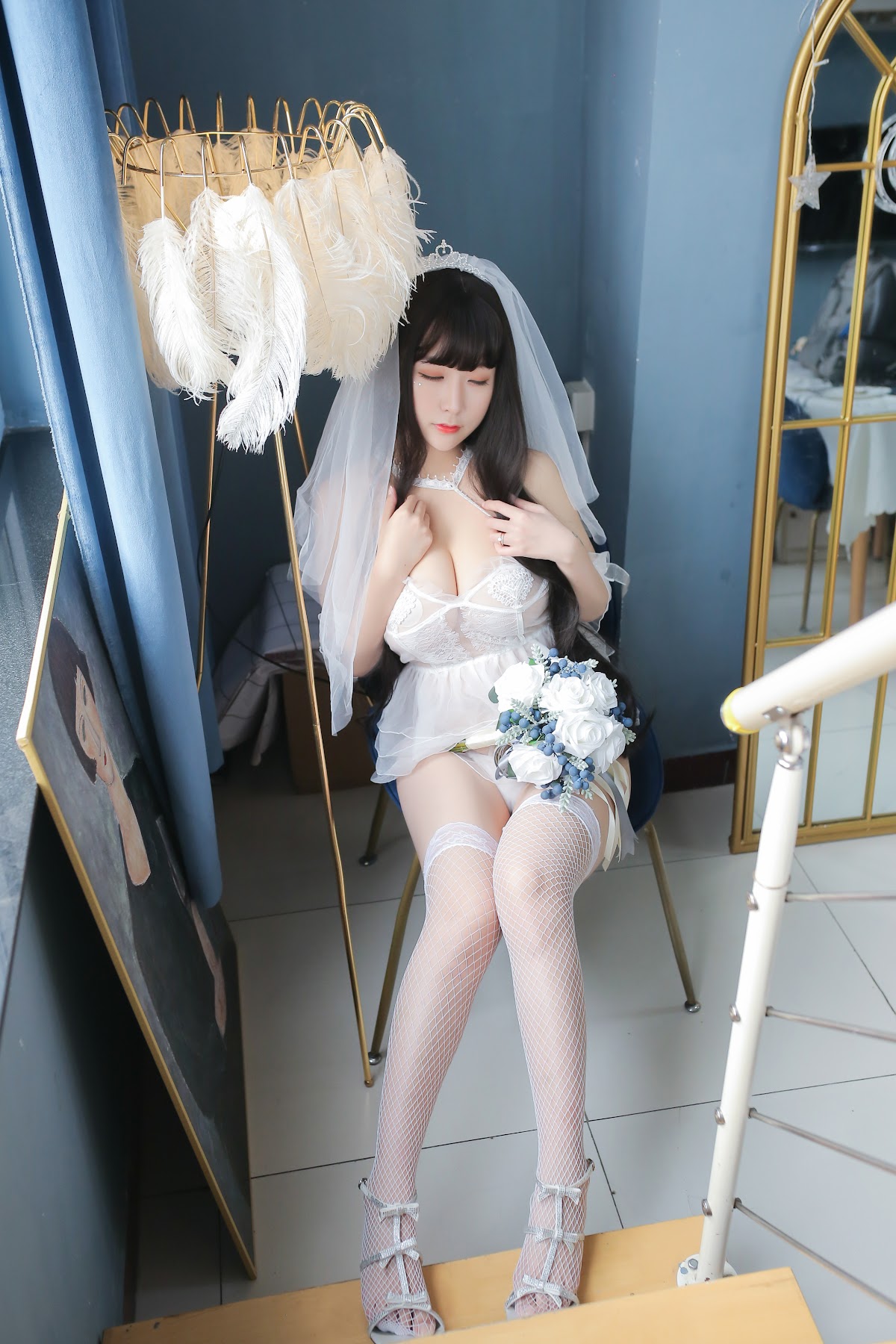 Coser@Mao Jiu Jiang Sakura (猫九酱Sakura) – 长发婚纱 - P22