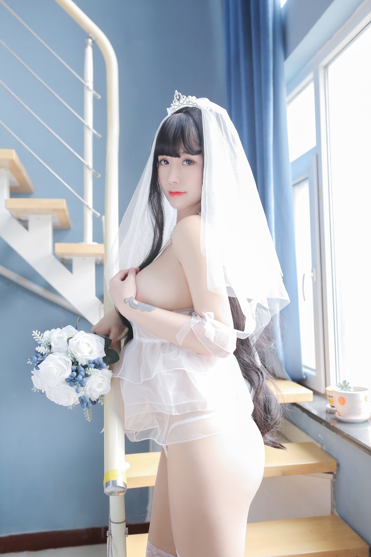 Coser@Mao Jiu Jiang Sakura (猫九酱Sakura) – 长发婚纱 - P40
