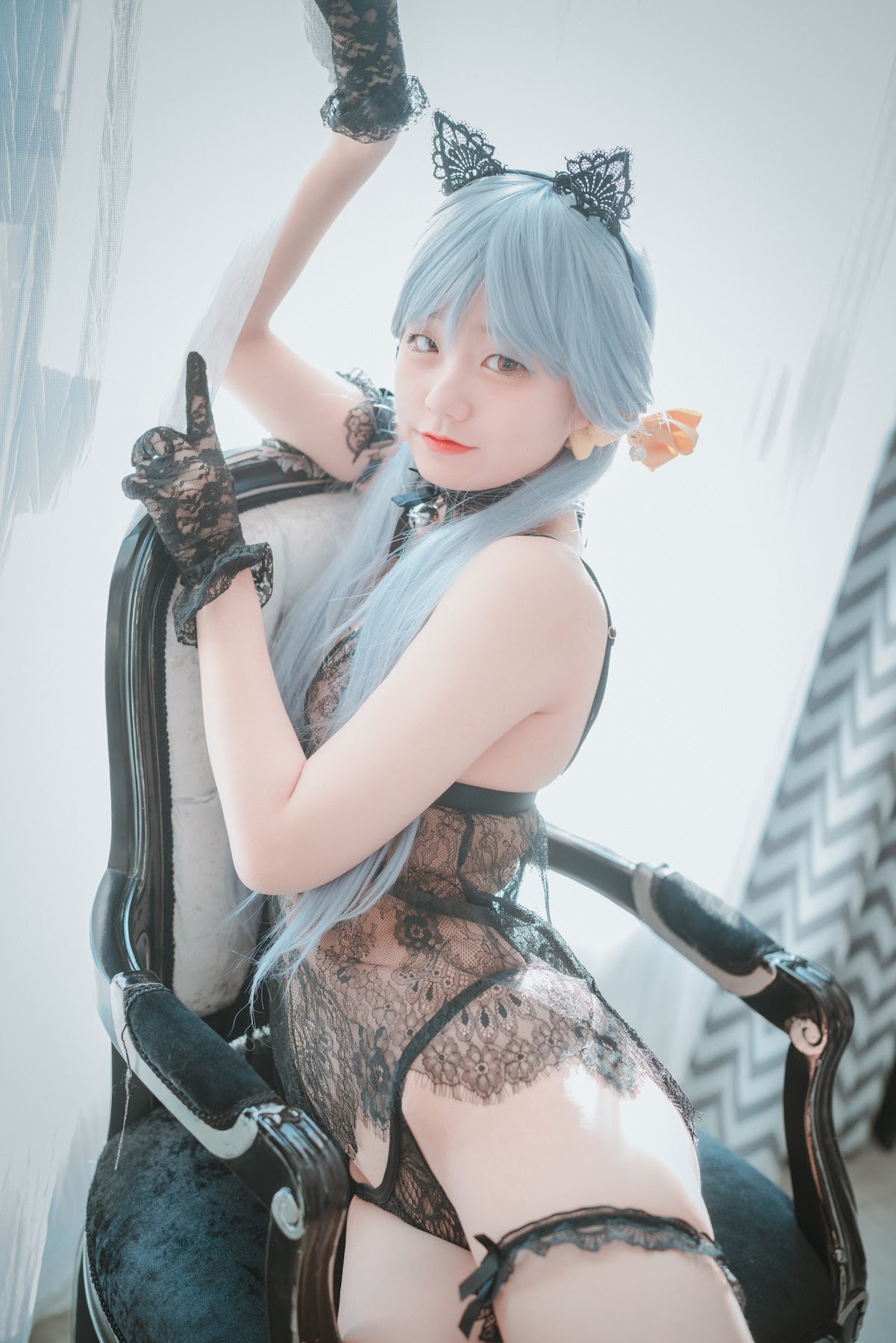 DJAWA Photo – Jeong Jenny (정제니) – Schwarz und Wei Katzenmädchen - P38