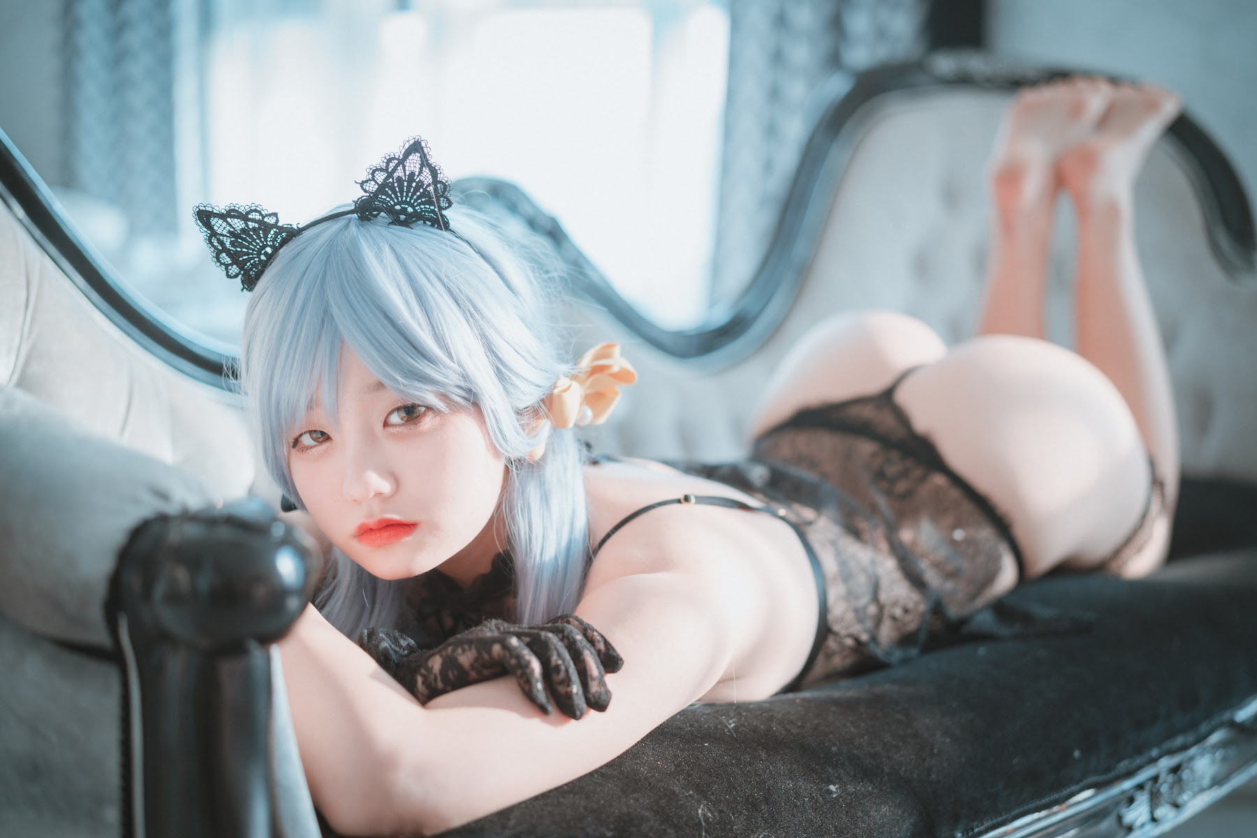DJAWA Photo – Jeong Jenny (정제니) – Schwarz und Wei Katzenmädchen - P42