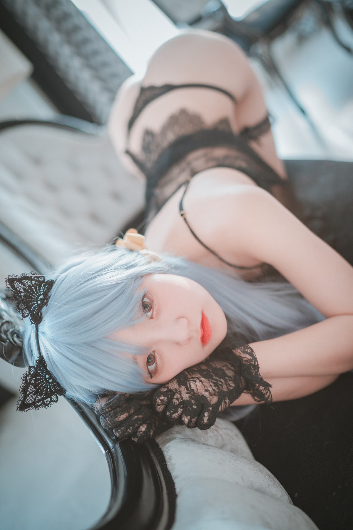 DJAWA Photo – Jeong Jenny (정제니) – Schwarz und Wei Katzenmädchen - P47