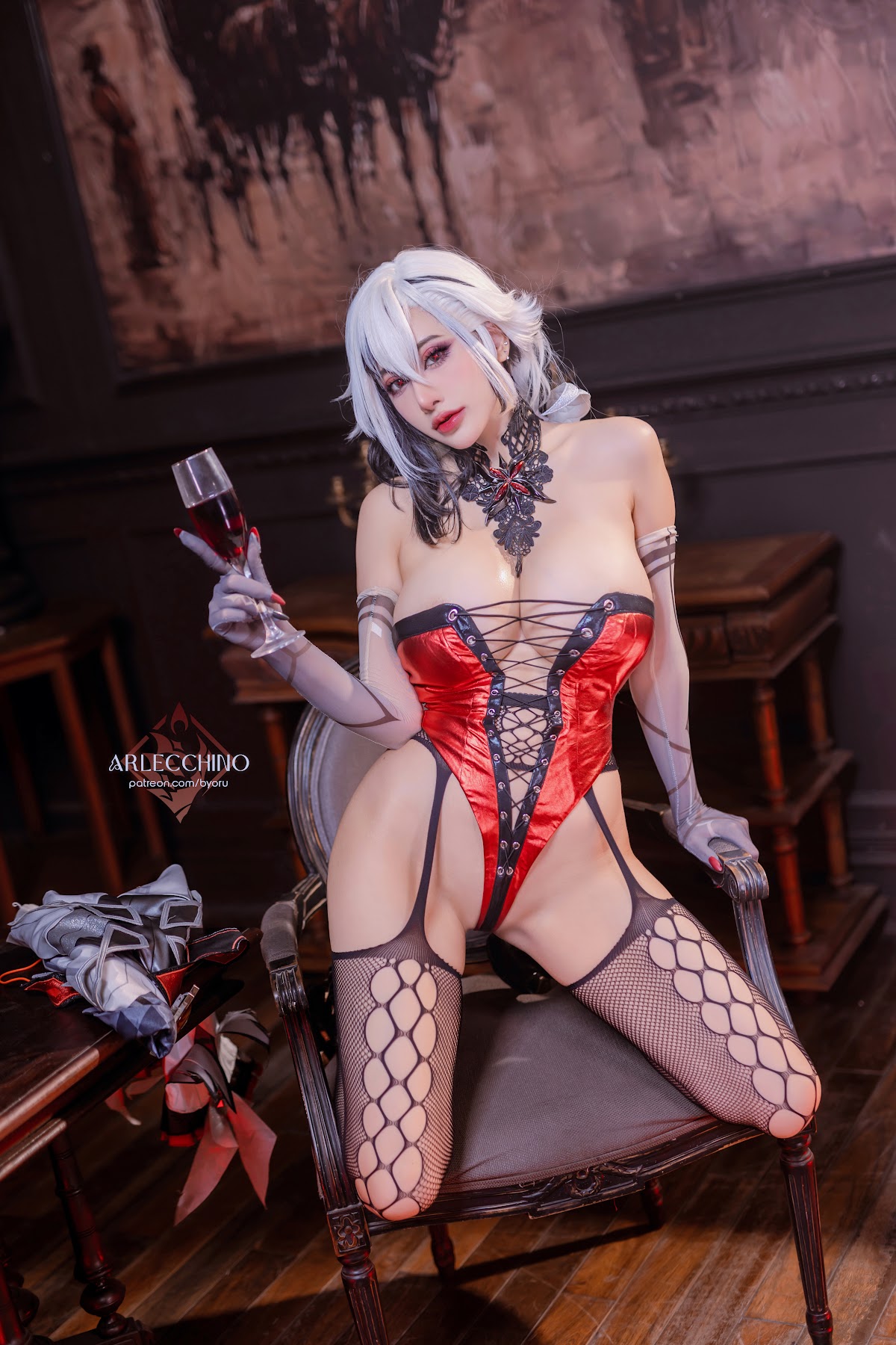 Coser@Byoru – Genshin Impact Arlecchino Dress - P9