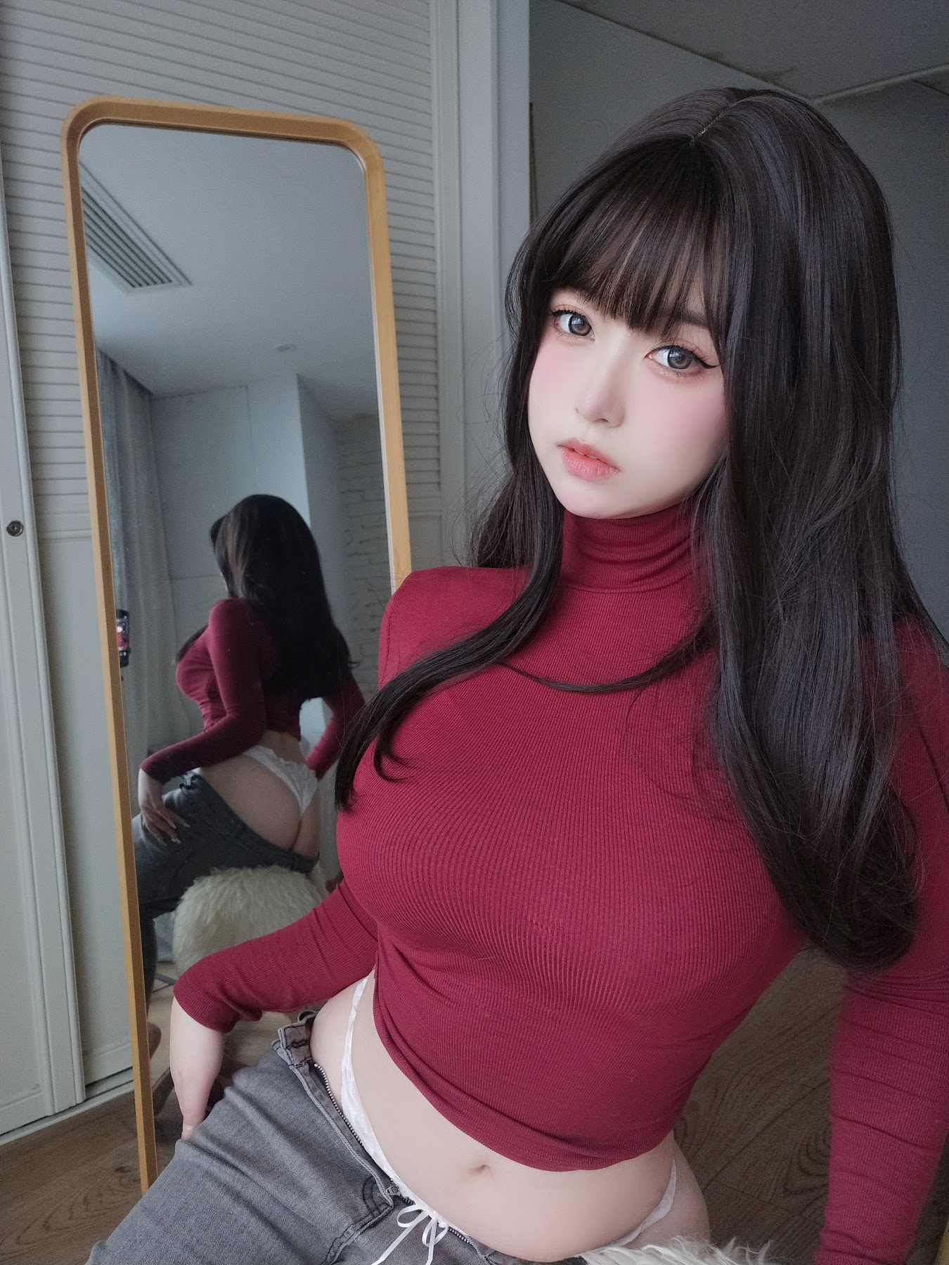 Coser@女主K – 红色毛衣的丰满妹妹 - P37