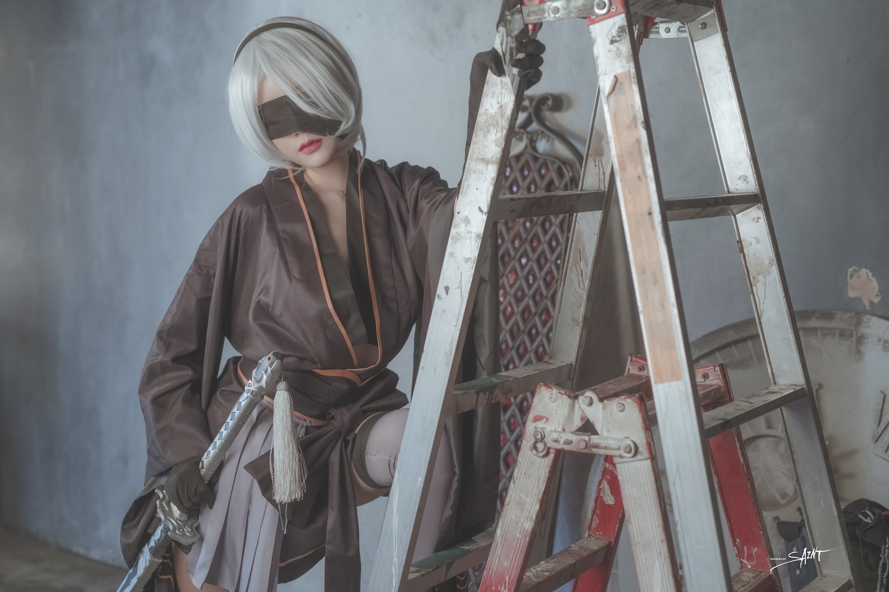 SAINT Photolife – Yuna (유나) – Yuna’s Cos Vol.04 – KDA Akali & Nier Automata 2B - P38