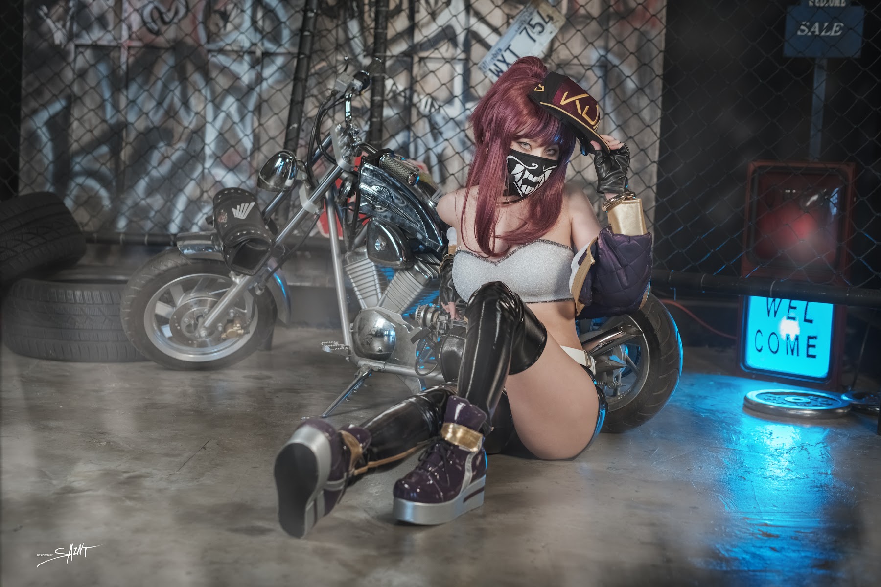 SAINT Photolife – Yuna (유나) – Yuna’s Cos Vol.04 – KDA Akali & Nier Automata 2B - P8