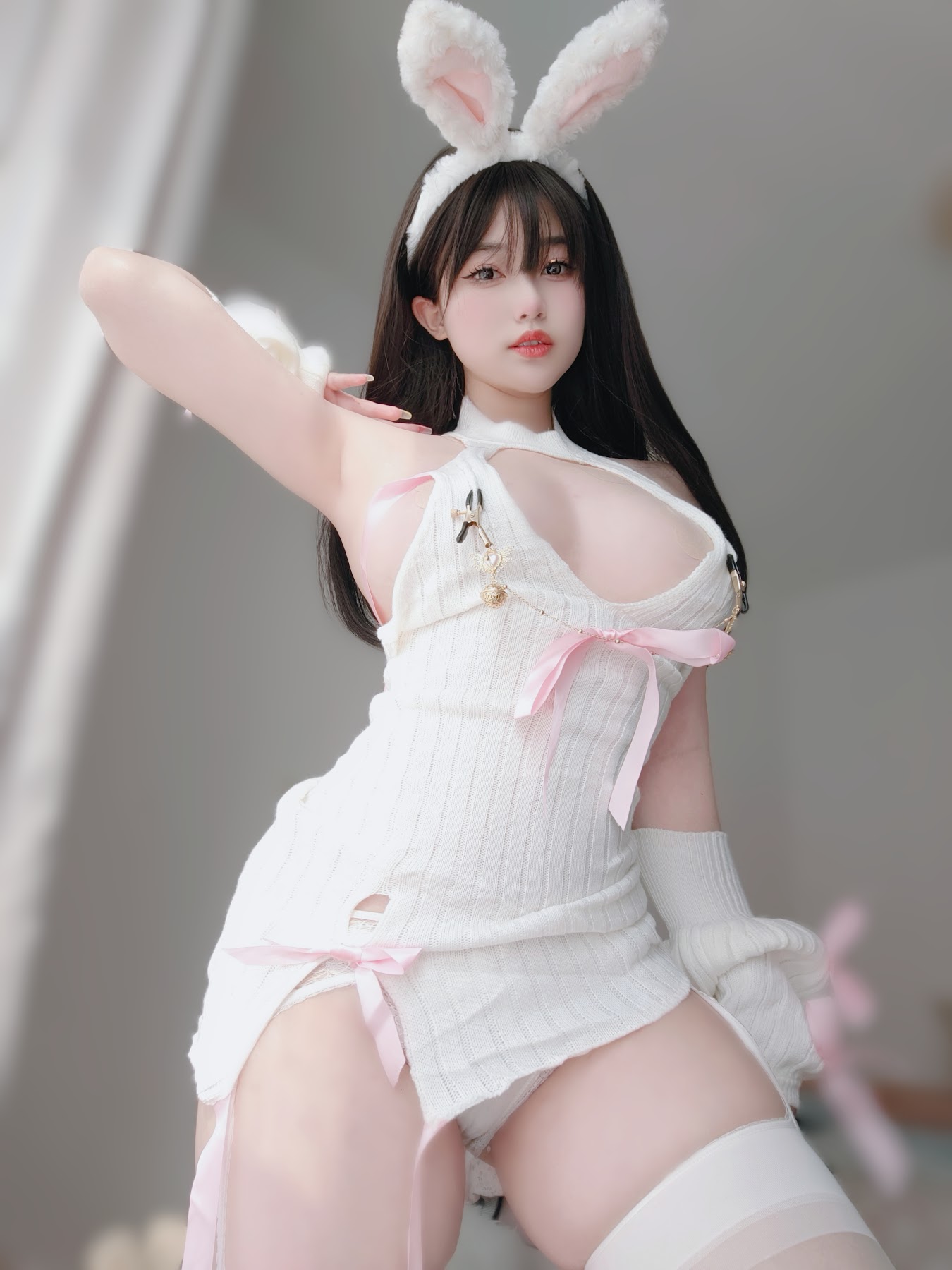 Coser@女主K – 白丝兔女郎 - P45