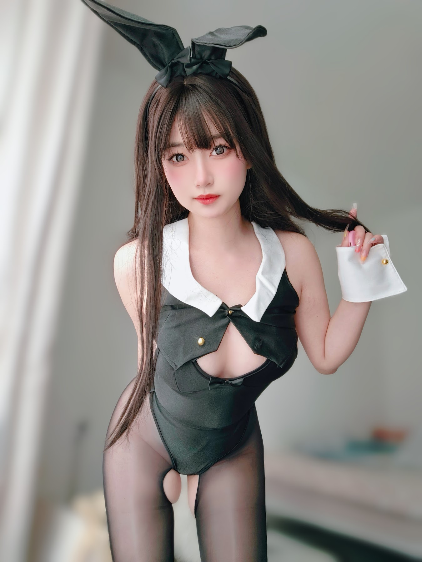 Coser@女主K – 黑丝兔女郎 - P7