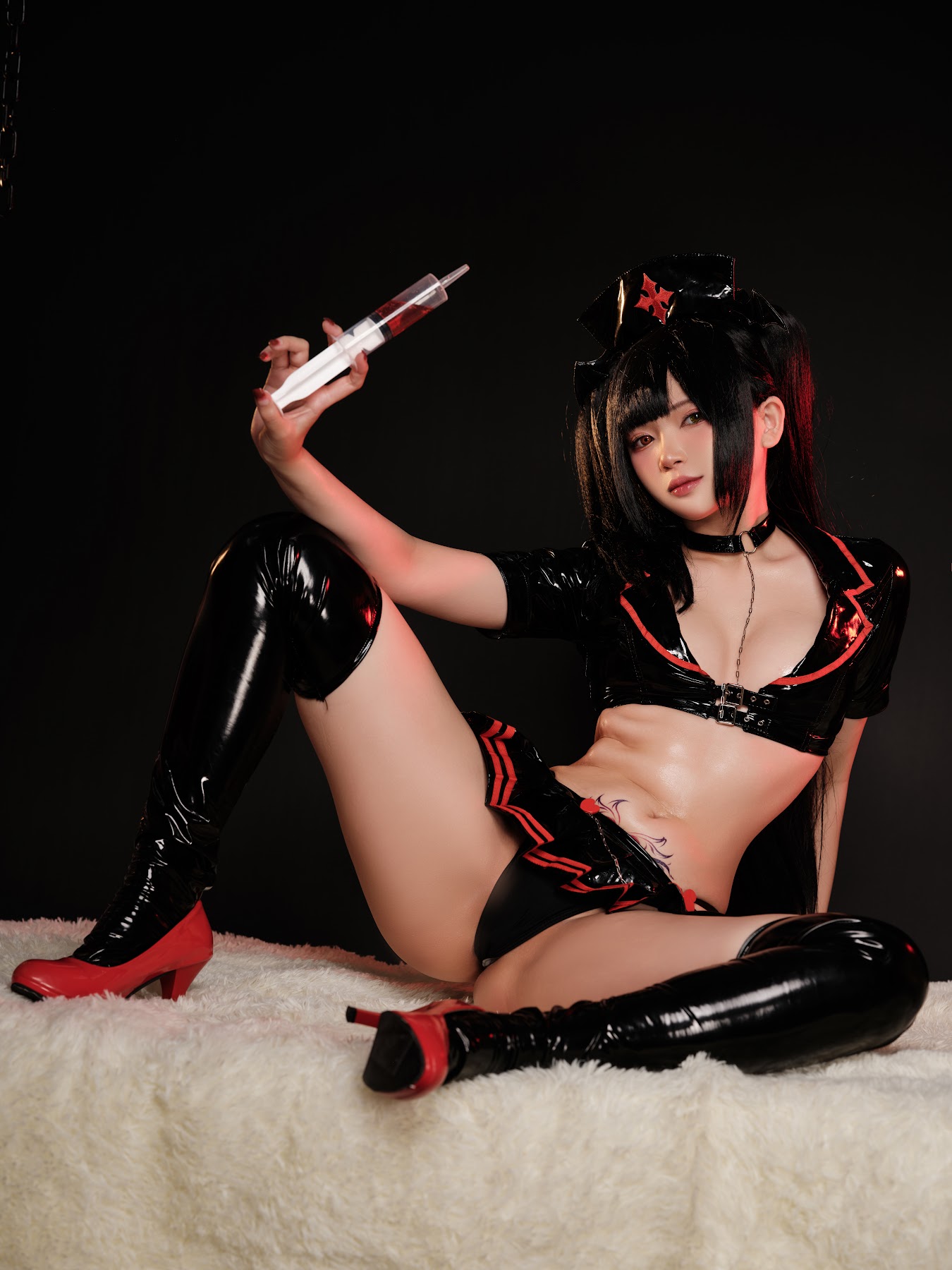 Coser@ZinieQ – Kurumi Dark Nurse Cosplay - P23
