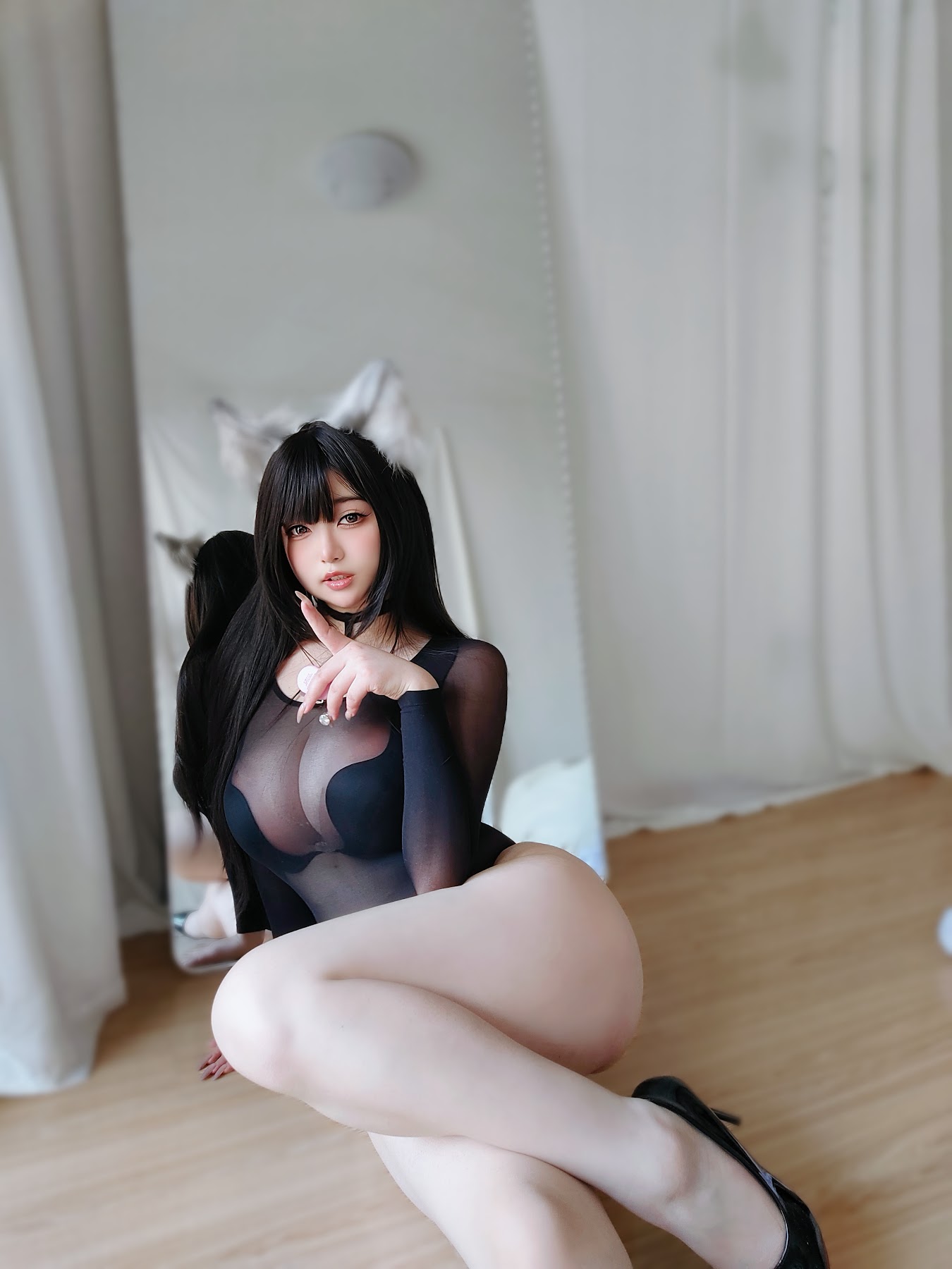 Coser@女主K – 性感的黑猫 - P16