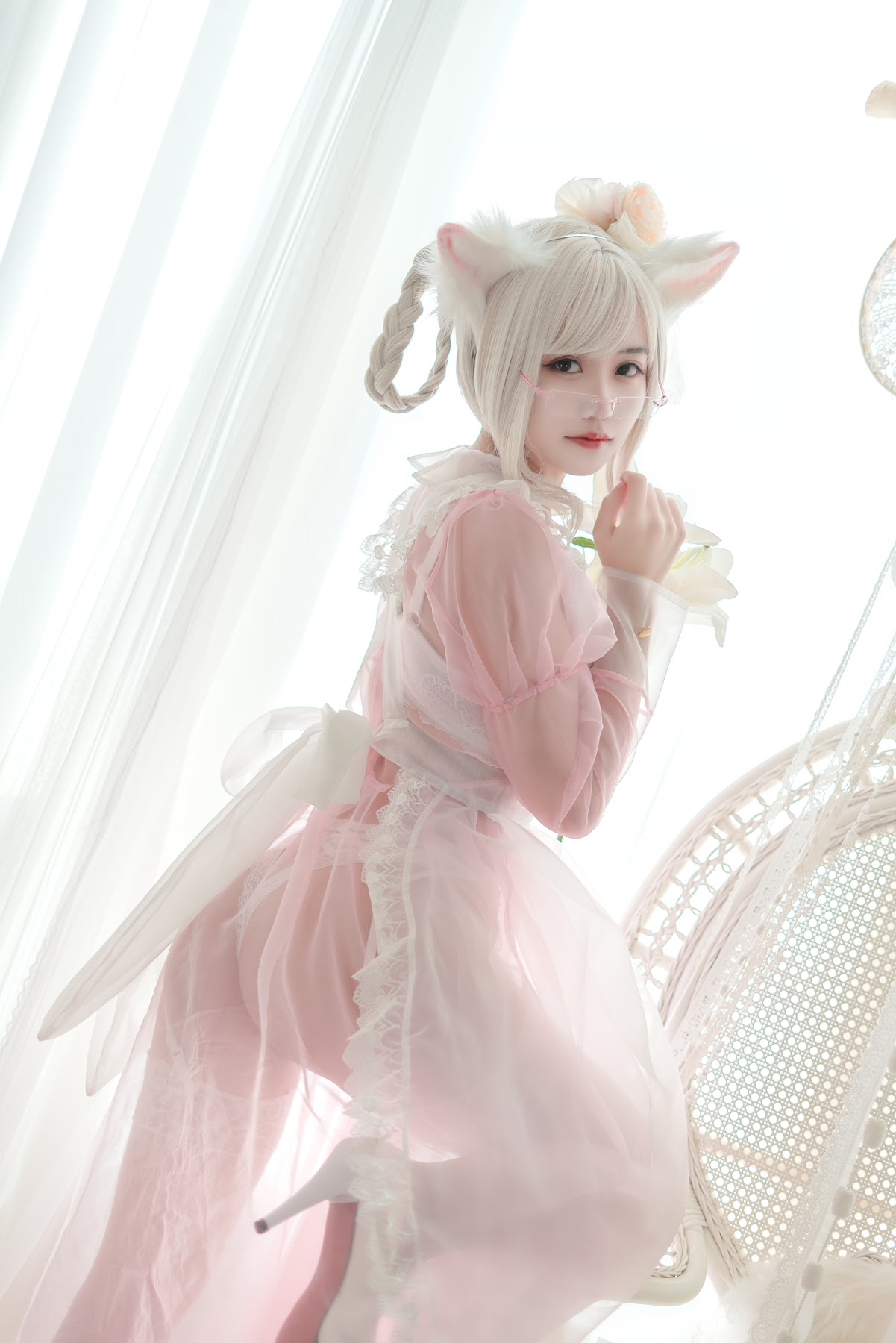 Coser@小仓千代w No.007 透明女仆粉色 - P11