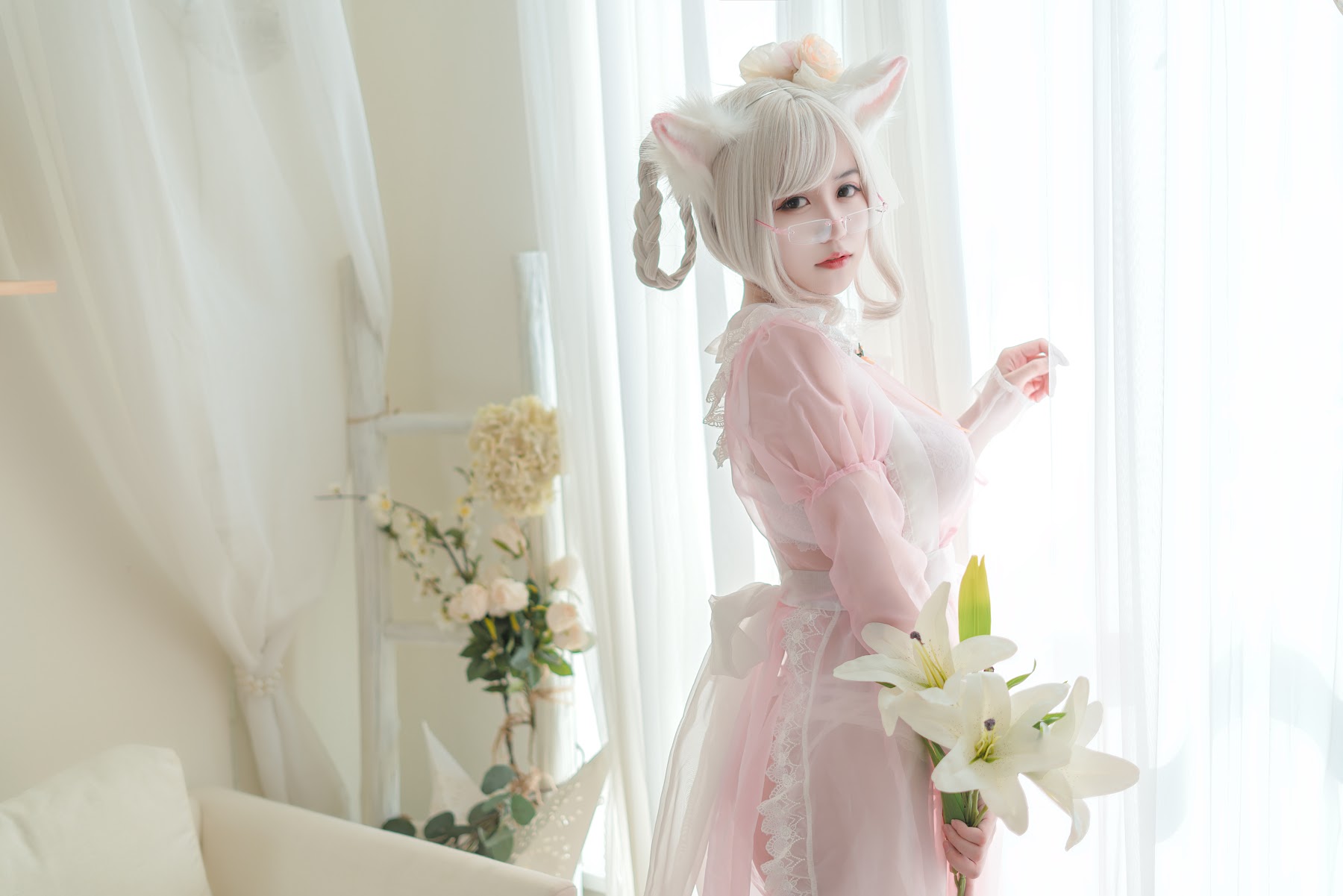 Coser@小仓千代w No.007 透明女仆粉色 - P13