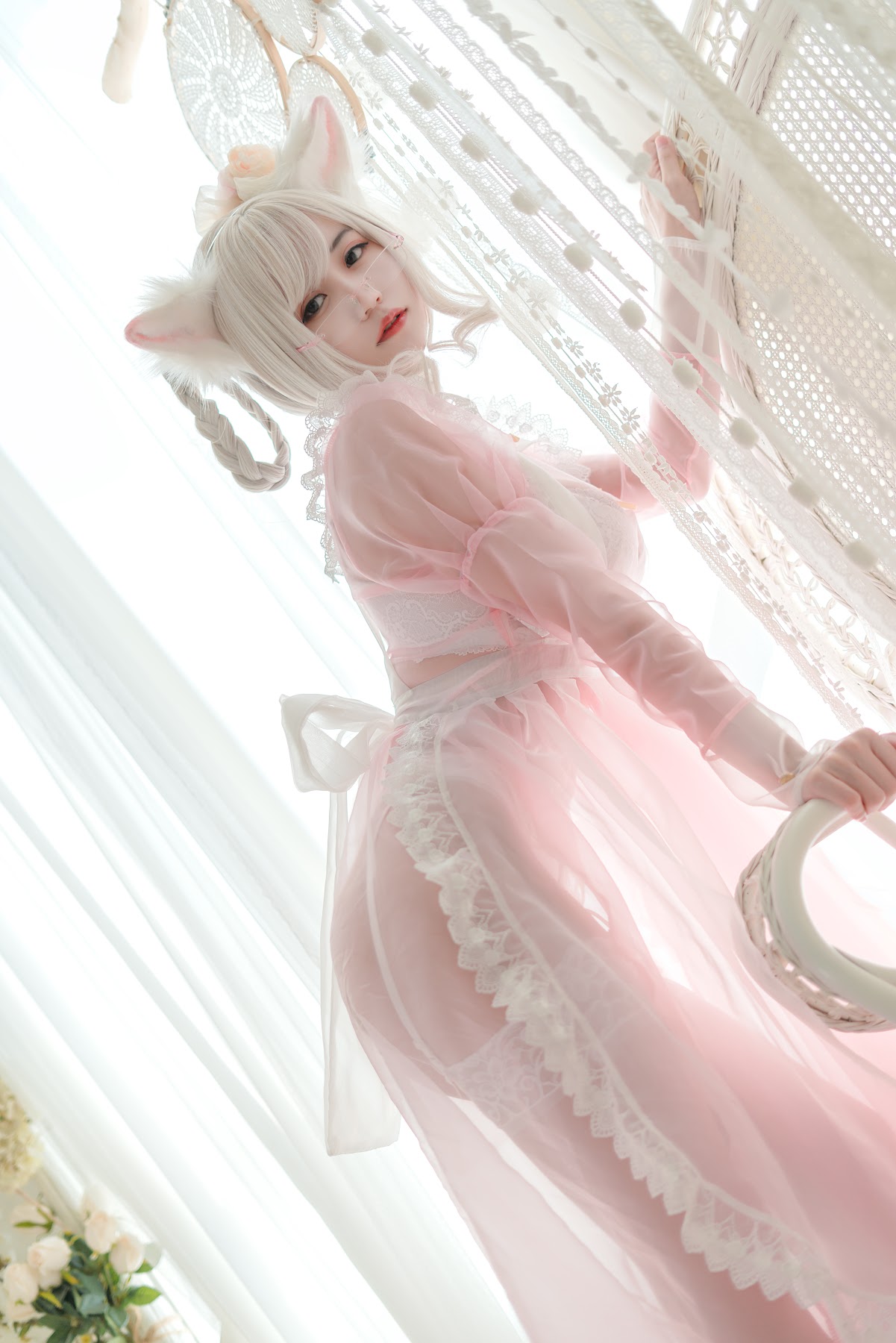 Coser@小仓千代w No.007 透明女仆粉色 - P16