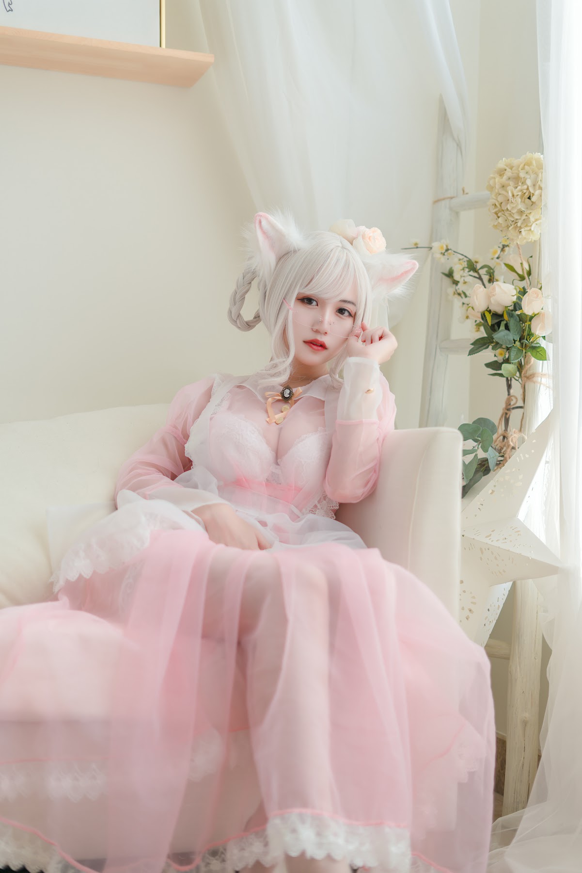 Coser@小仓千代w No.007 透明女仆粉色 - P21
