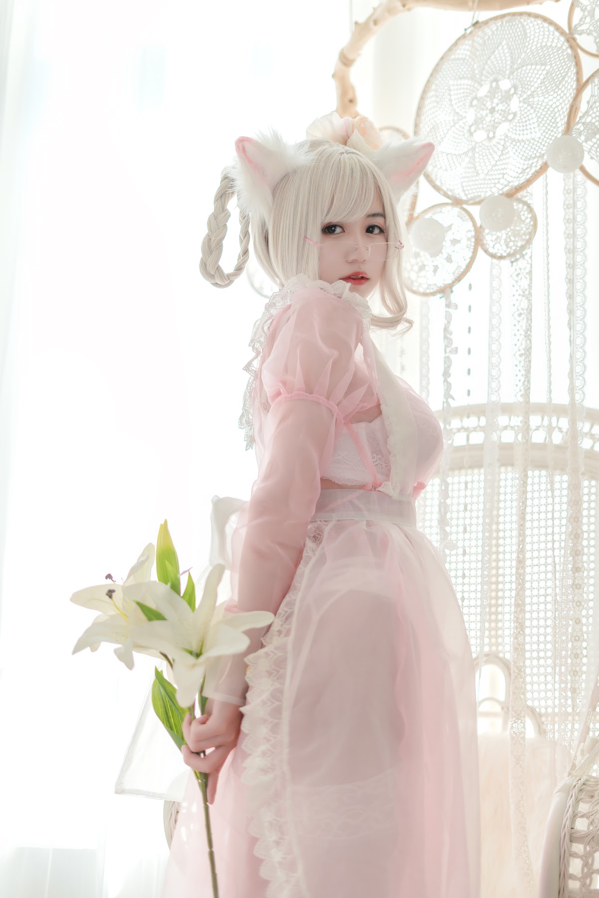 Coser@小仓千代w No.007 透明女仆粉色 - P7