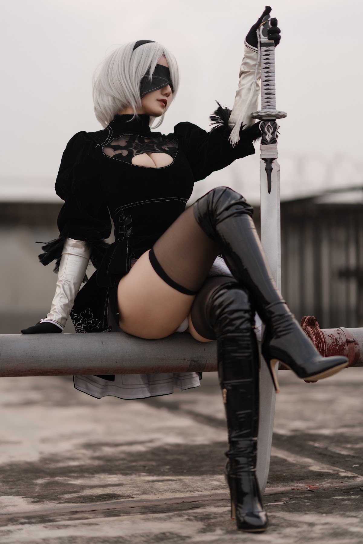 Coser@小仓千代w No.011 8月舰长写真 2B原皮 - P12