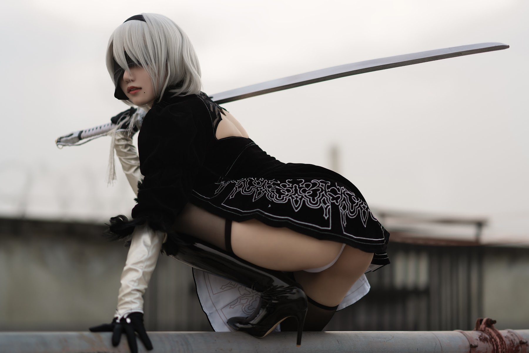 Coser@小仓千代w No.011 8月舰长写真 2B原皮 - P14