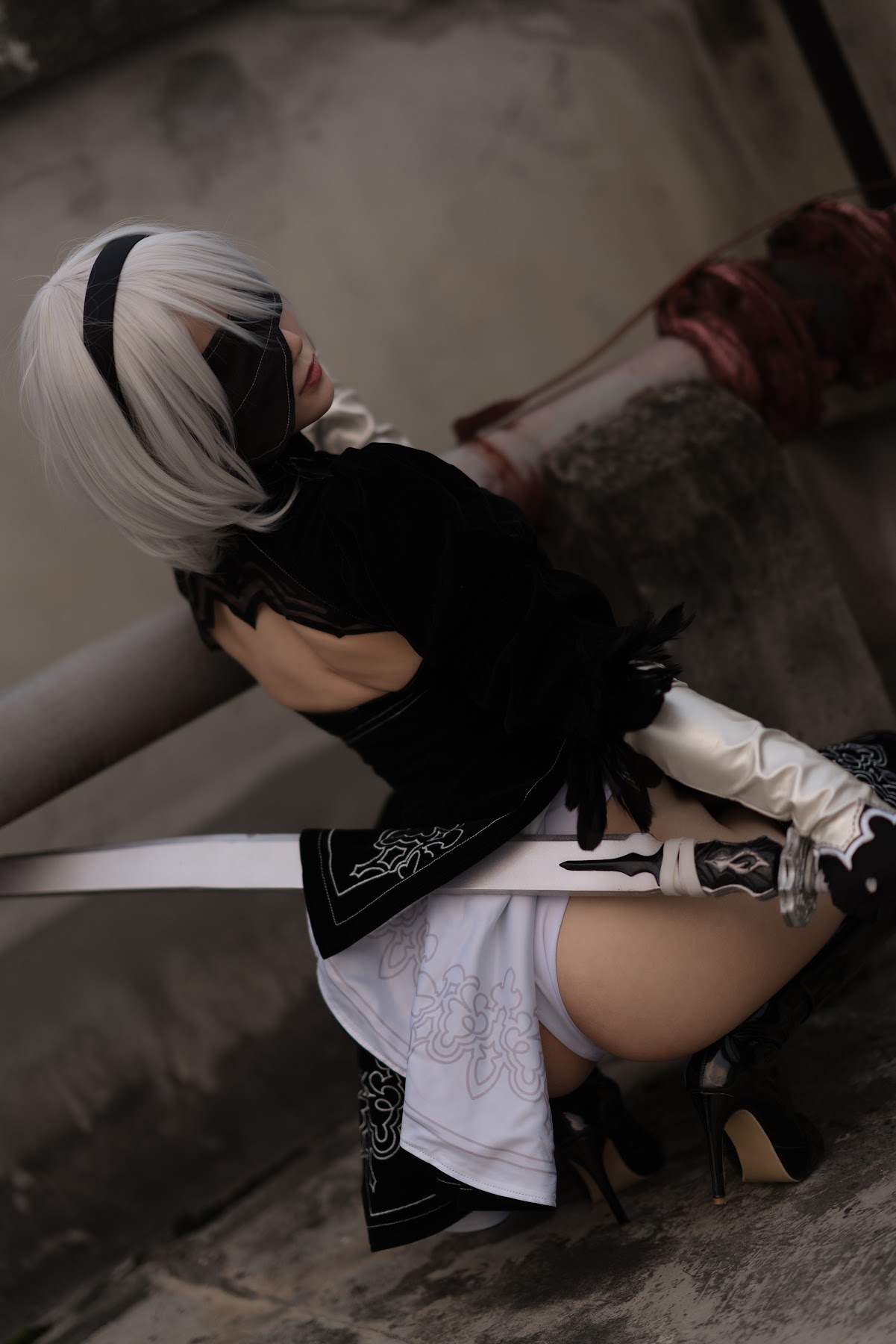 Coser@小仓千代w No.011 8月舰长写真 2B原皮 - P19