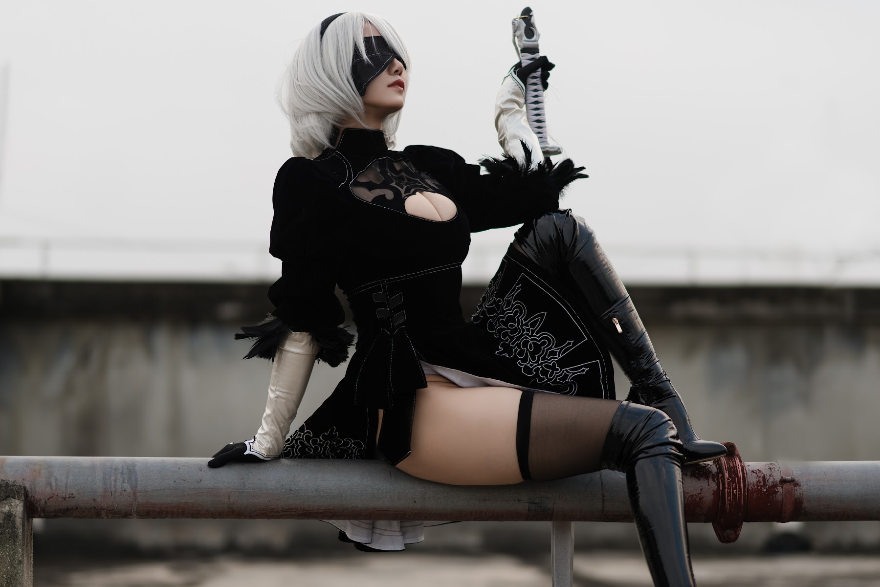 Coser@小仓千代w No.011 8月舰长写真 2B原皮 - P6