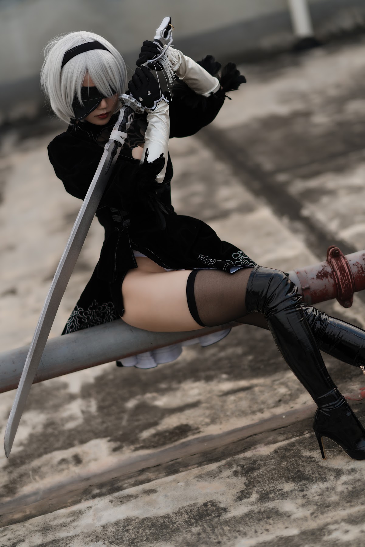 Coser@小仓千代w No.011 8月舰长写真 2B原皮 - P7