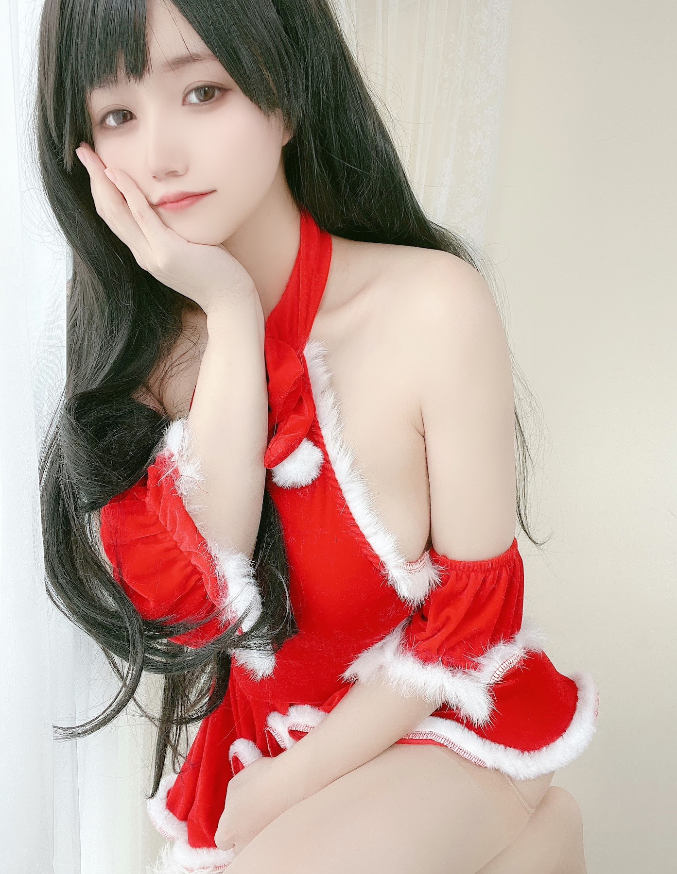 Coser@小仓千代w No.018 红色礼物裙 - P10