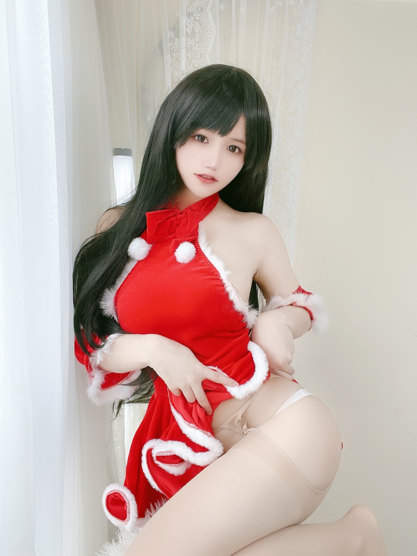 Coser@小仓千代w No.018 红色礼物裙 - P11