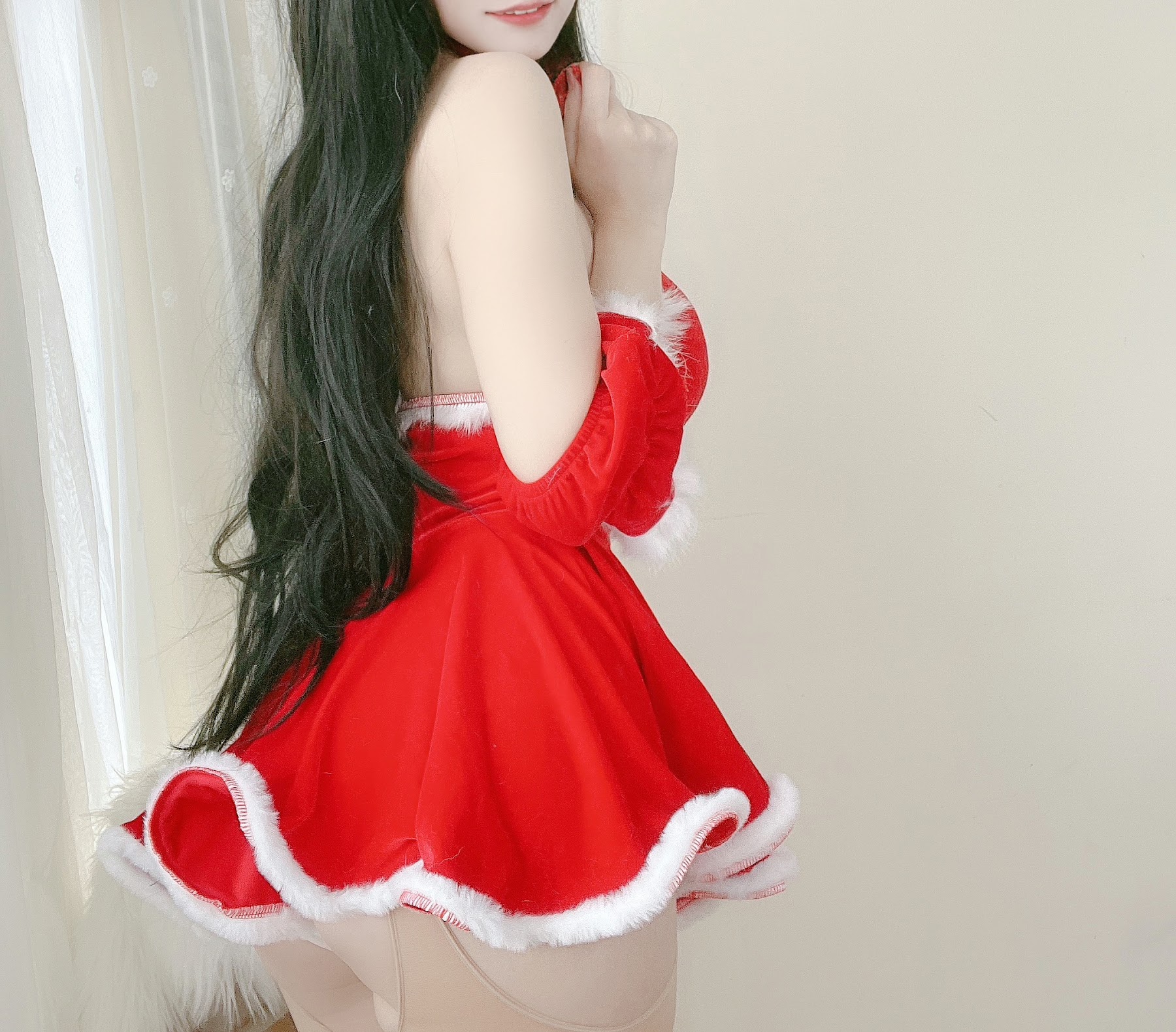 Coser@小仓千代w No.018 红色礼物裙 - P17