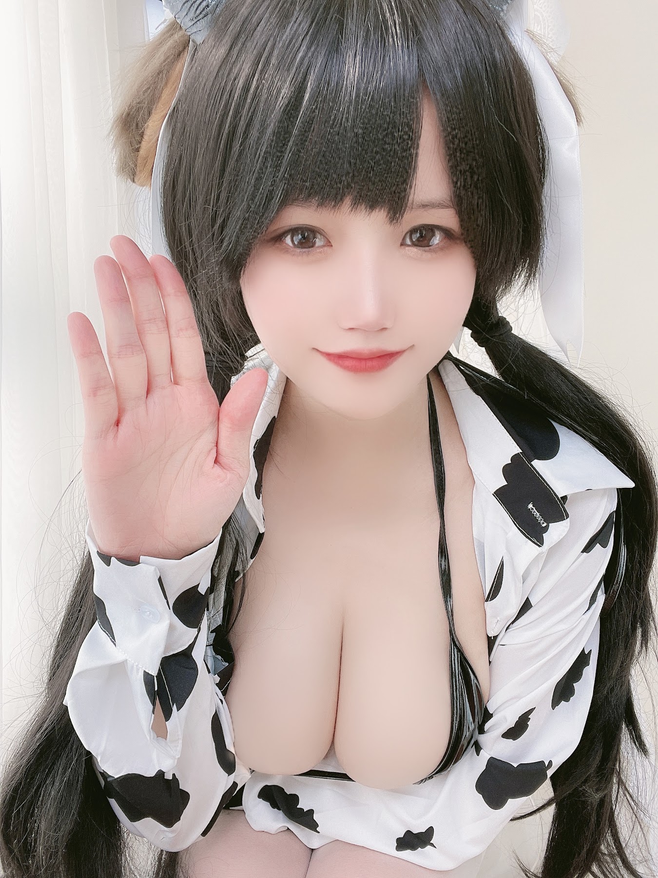Coser@小仓千代w No.019 奶牛衬衣 - P15