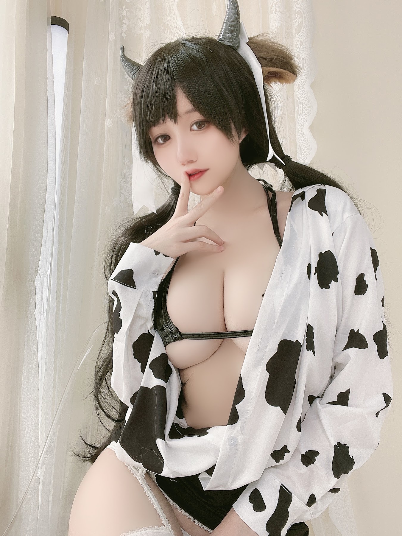 Coser@小仓千代w No.019 奶牛衬衣 - P17