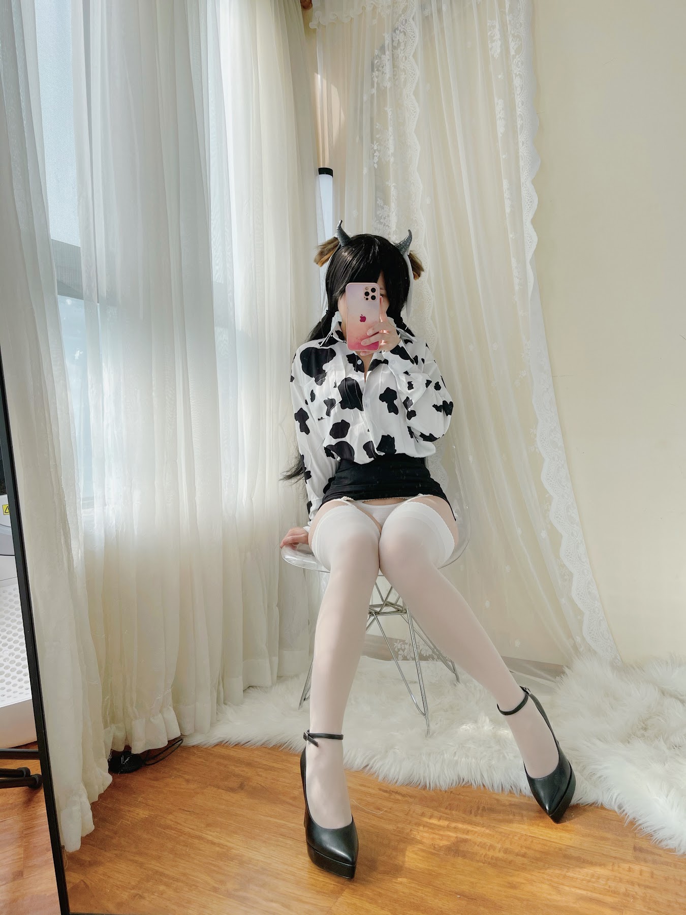 Coser@小仓千代w No.019 奶牛衬衣 - P2