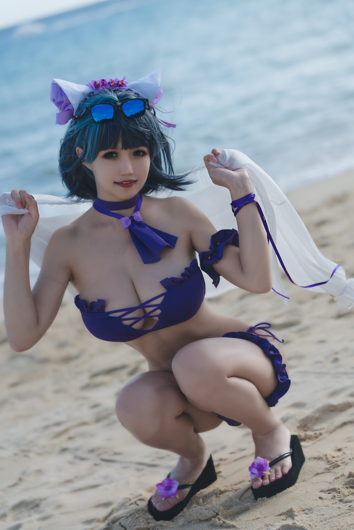 Coser@小仓千代w No.044 1月舰长 柴郡泳装 - P12
