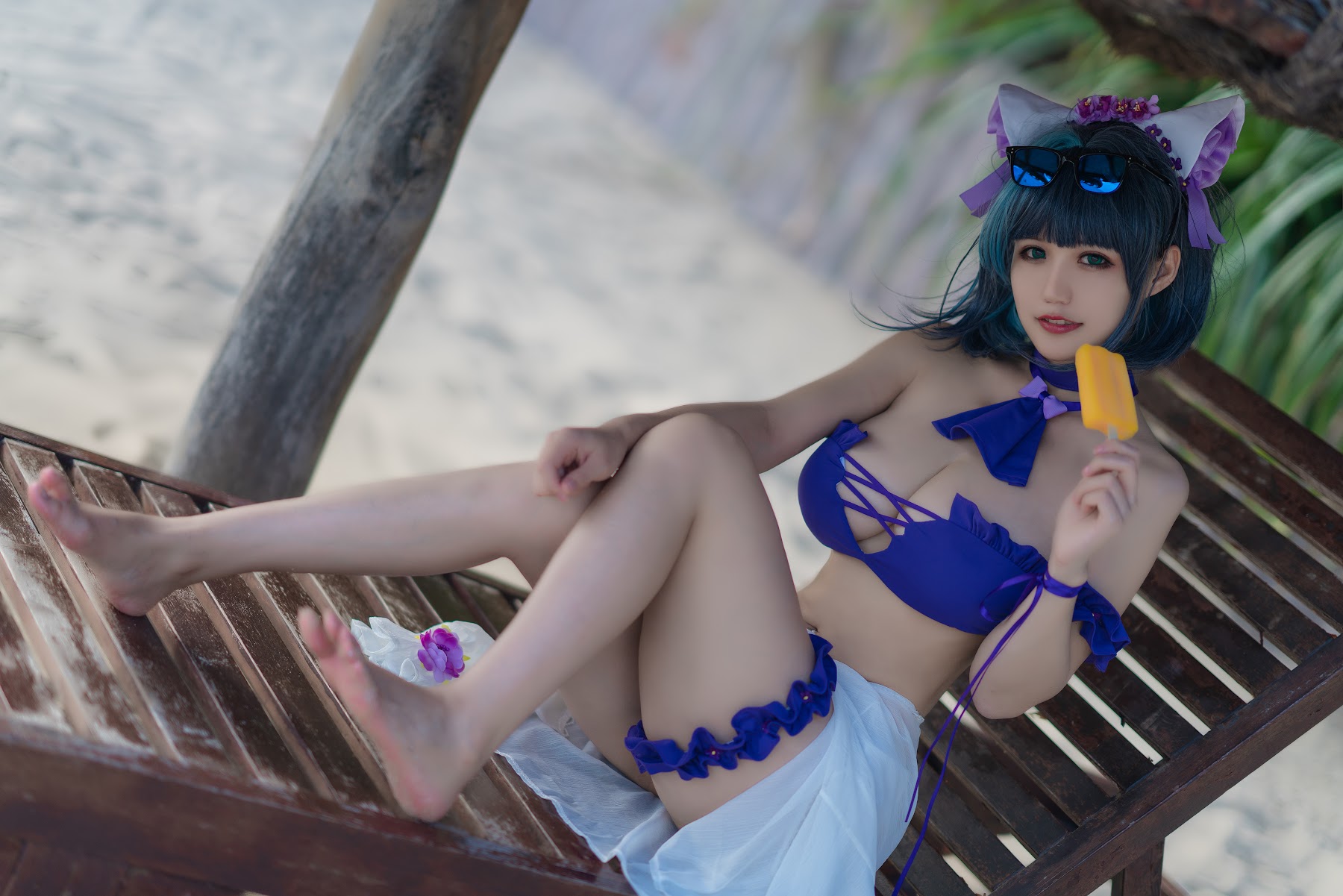 Coser@小仓千代w No.044 1月舰长 柴郡泳装 - P15