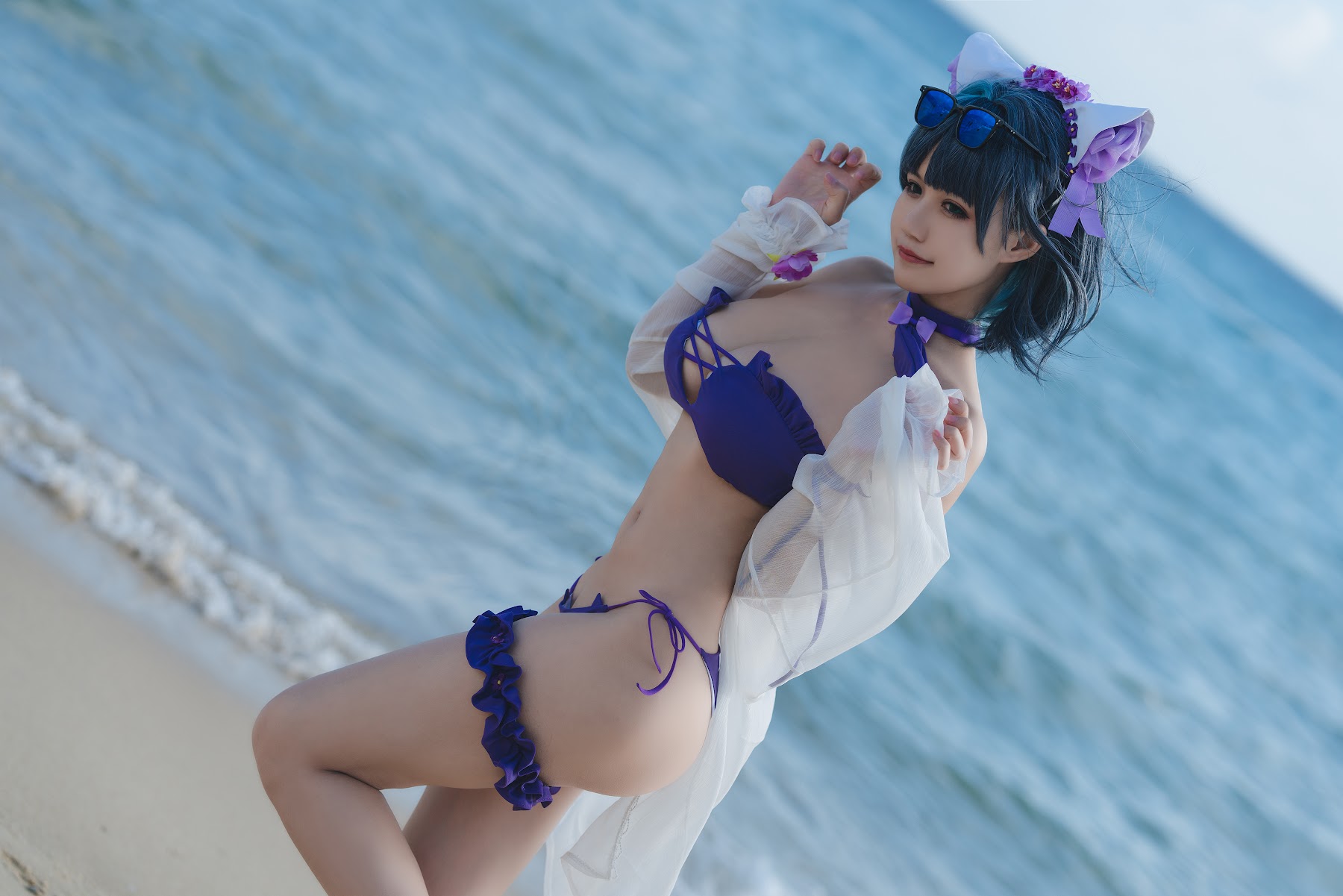Coser@小仓千代w No.044 1月舰长 柴郡泳装 - P7
