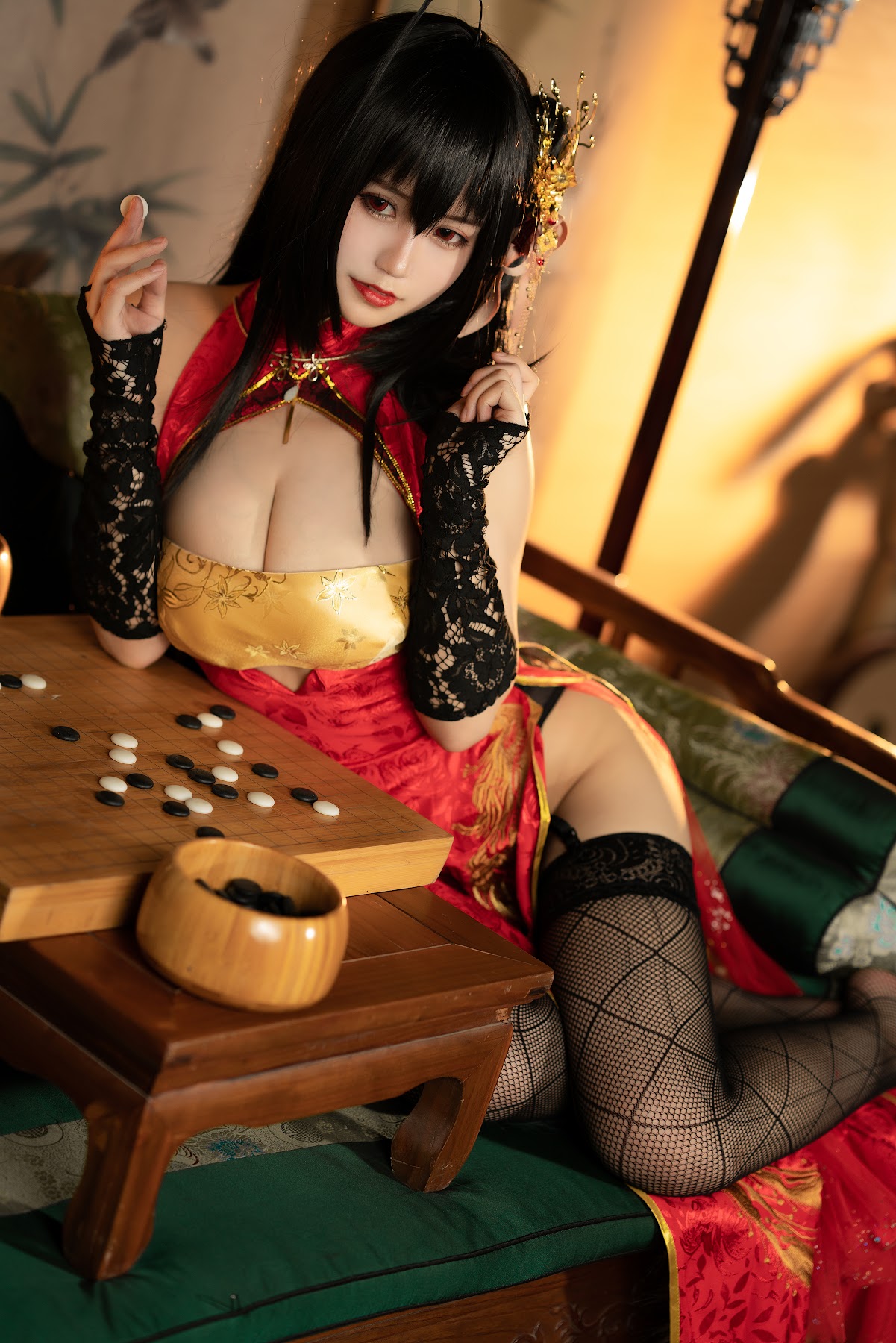 Coser@小仓千代w No.058 大凤旗袍 - P11